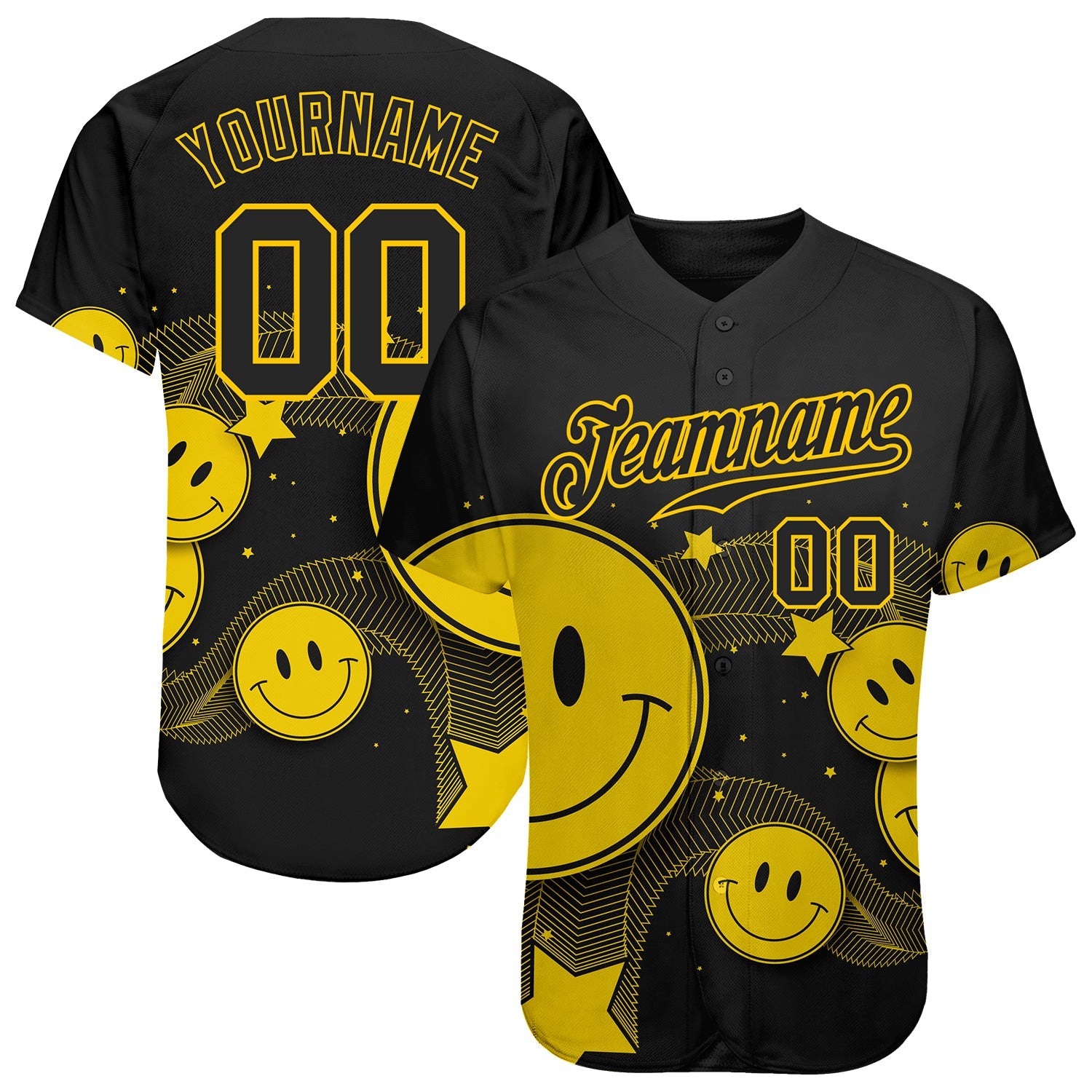 Custom 3D Pattern Design Authentic Baseball Jersey - Main View