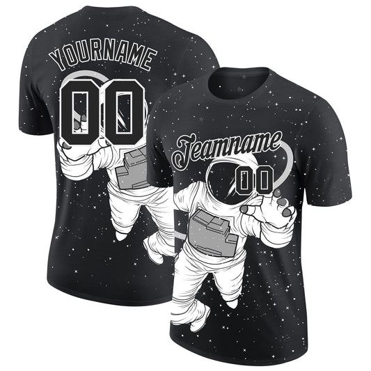 Custom 3D Pattern Design Astronaut Performance T-Shirt - Main View