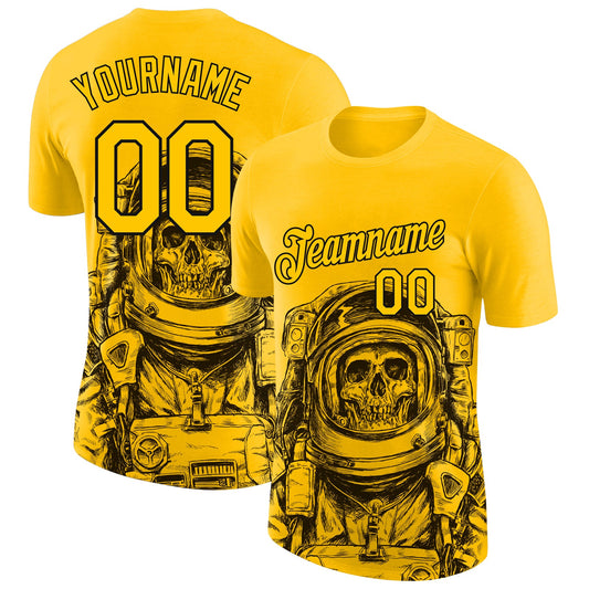 Custom 3D Pattern Design Astronaut Performance T-Shirt - Main View