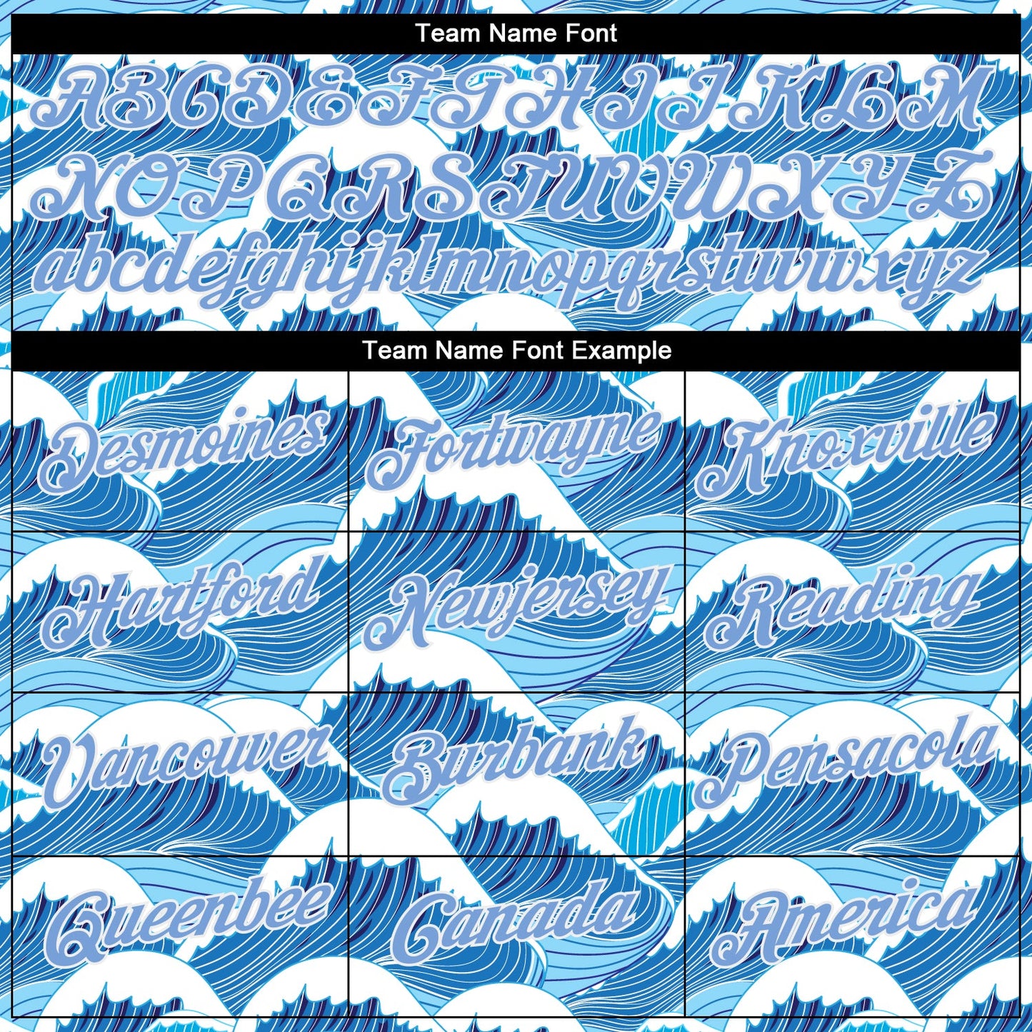 Custom 3D Pattern Design Waves Performance T-Shirt view 3