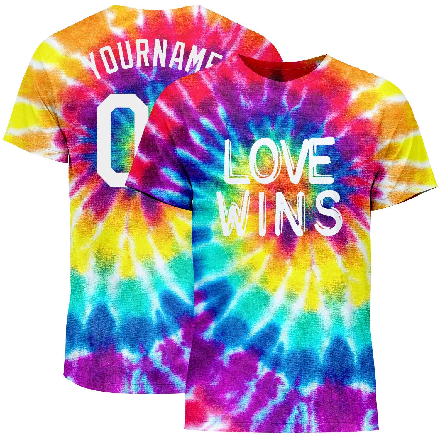 Custom Rainbow For Pride Month Love Wins LGBT Performance T-Shirt - Main View