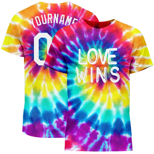 Custom Rainbow For Pride Month Love Wins LGBT Performance T-Shirt - Main View