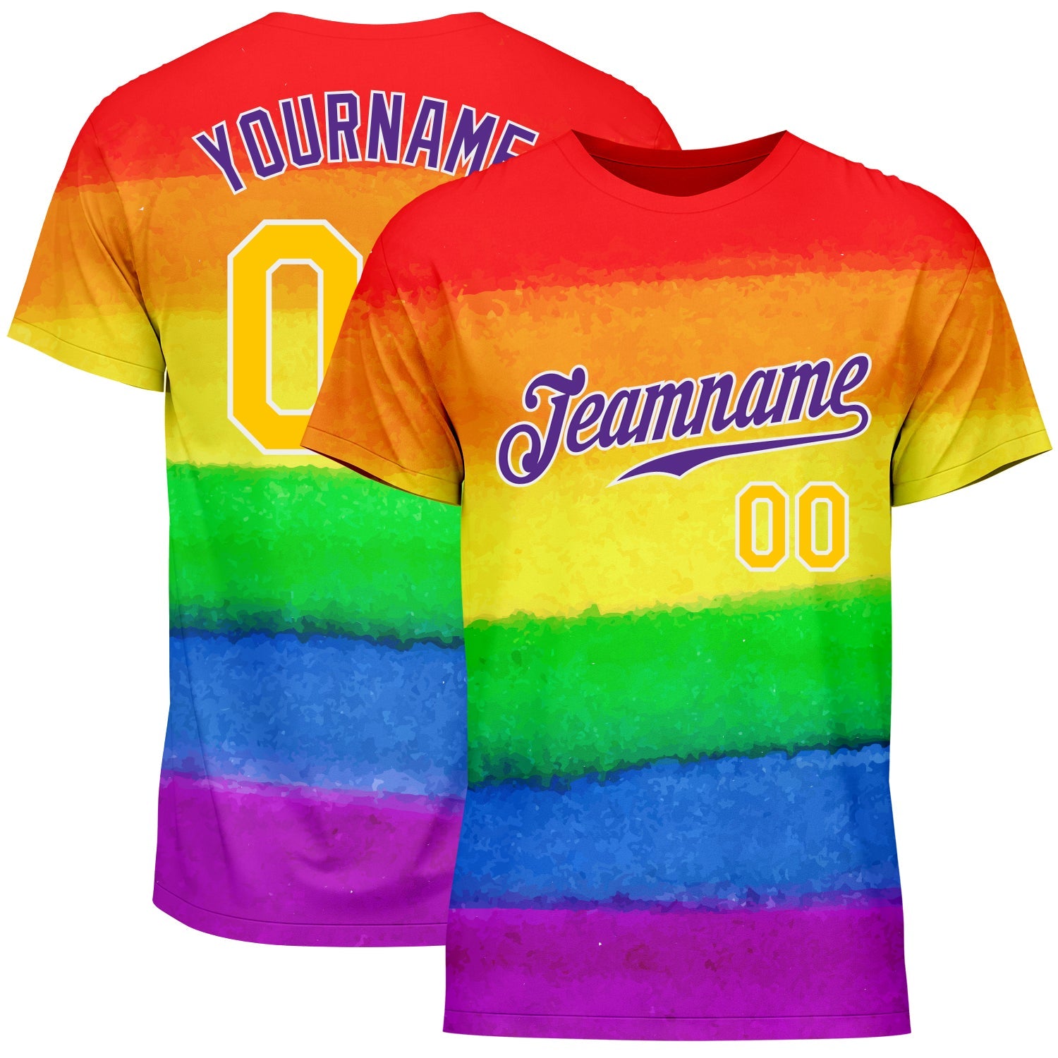 Custom Rainbow For Pride Month Love Is Love LGBT Performance T-Shirt - Main View