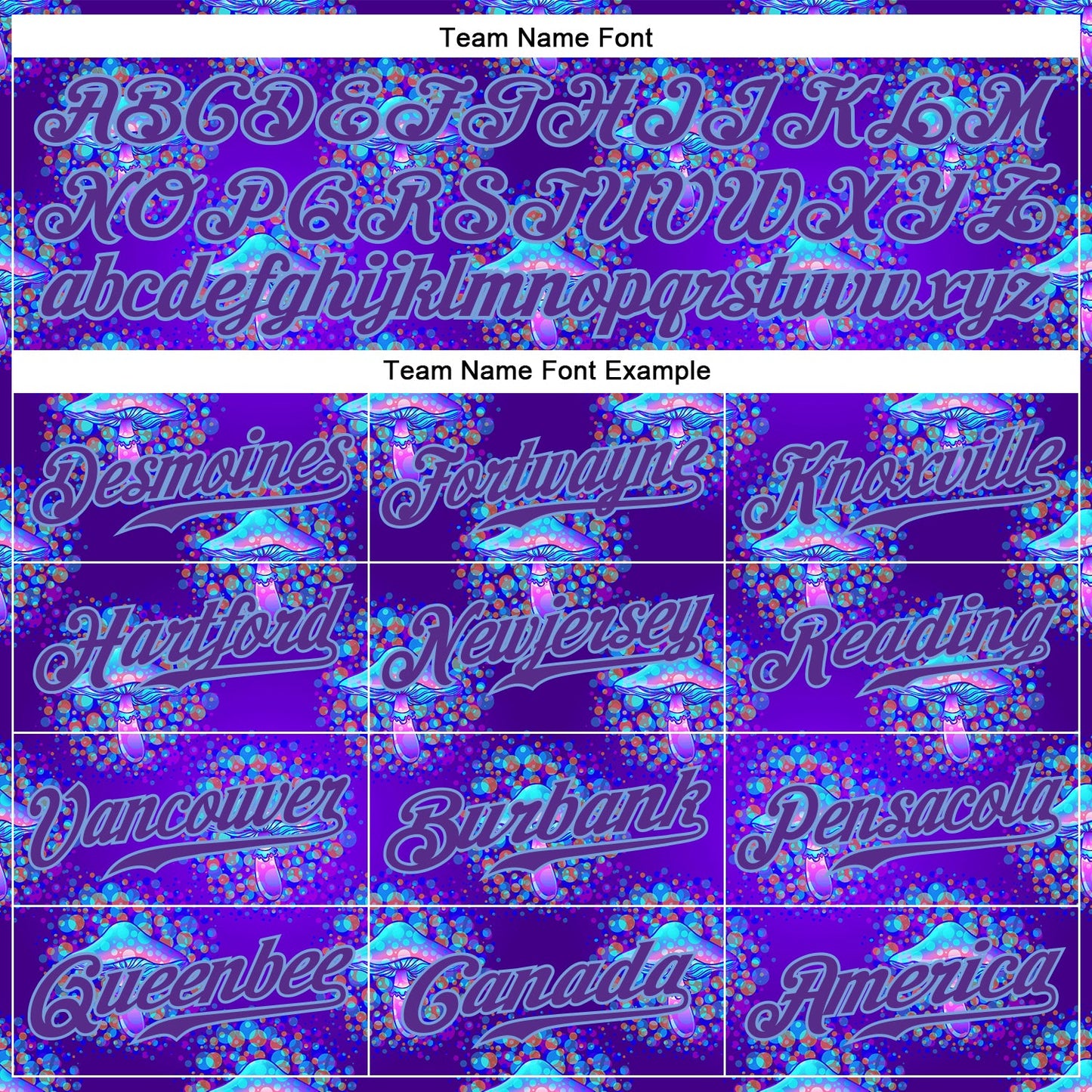 Custom 3D Pattern Design Magic Mushrooms Psychedelic Hallucination Authentic Baseball Jersey view 4