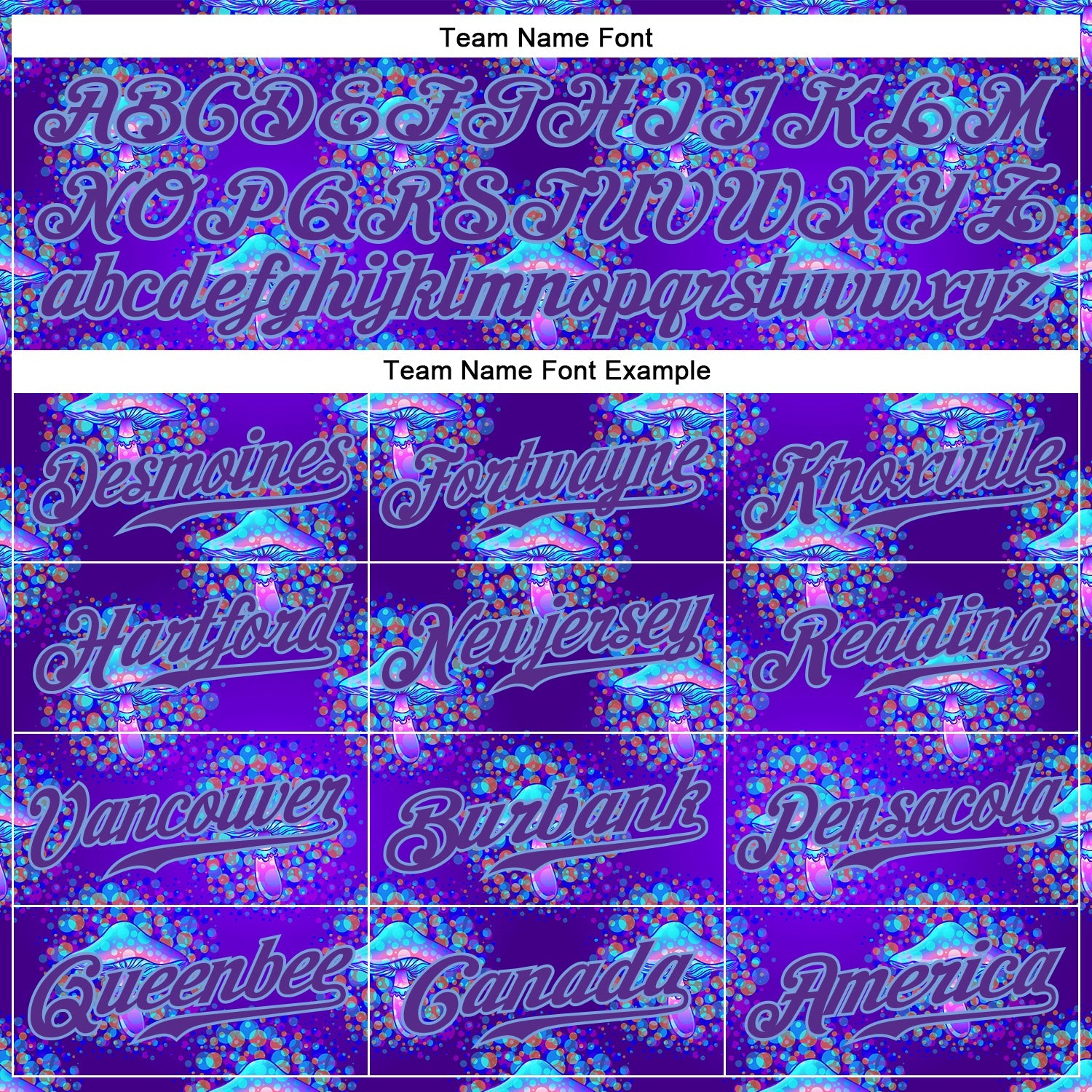 Custom 3D Pattern Design Magic Mushrooms Psychedelic Hallucination Authentic Baseball Jersey view 4