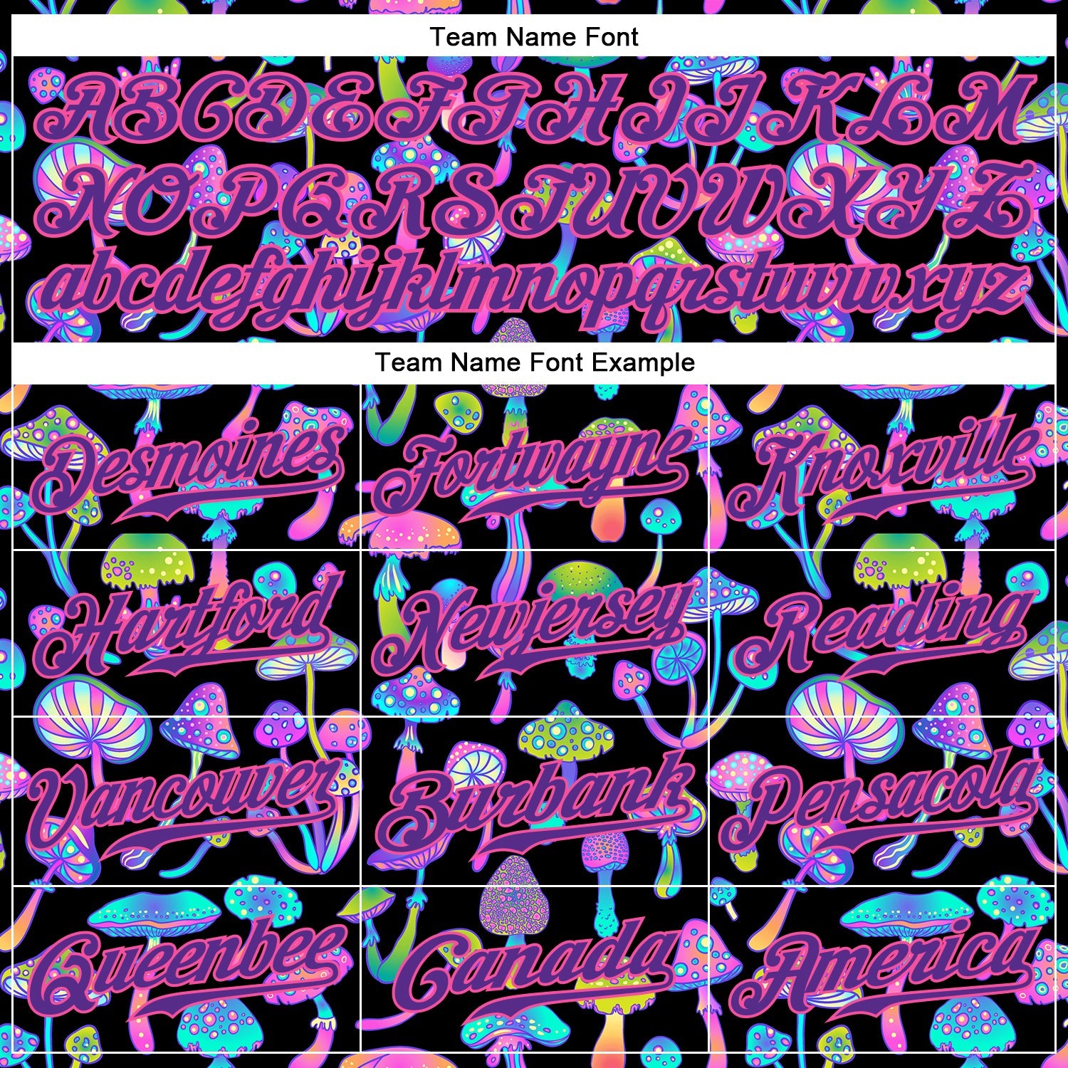 Custom 3D Pattern Design Magic Mushrooms Psychedelic Hallucination Authentic Baseball Jersey view 4