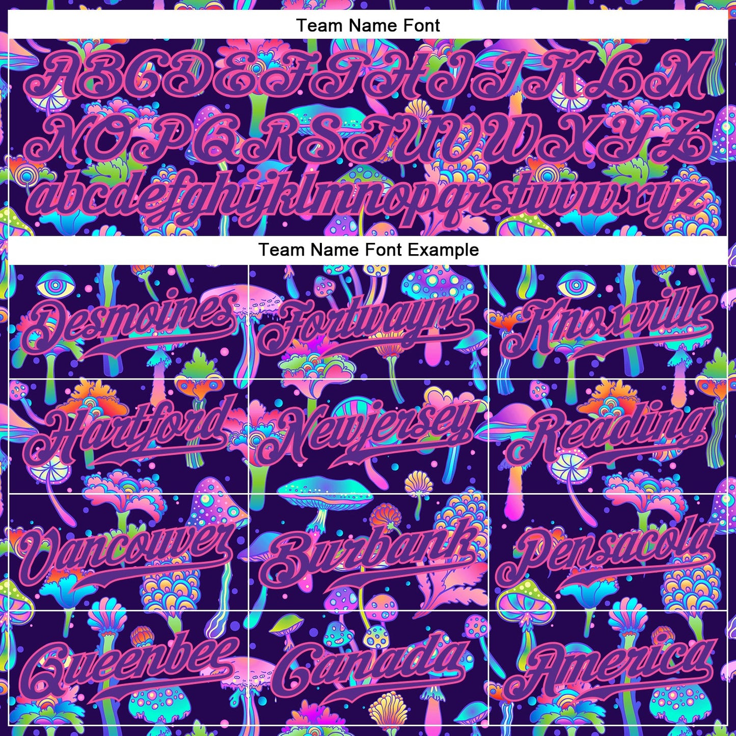 Custom 3D Pattern Design Colorful Flowers And Mushrooms Psychedelic Hallucination Authentic Baseball Jersey view 4