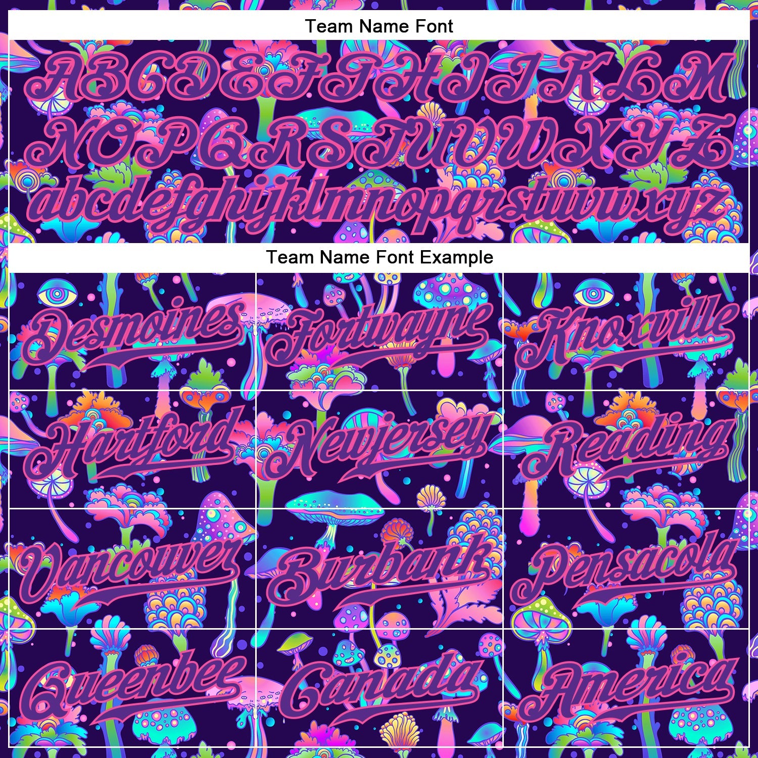 Custom 3D Pattern Design Colorful Flowers And Mushrooms Psychedelic Hallucination Authentic Baseball Jersey view 4