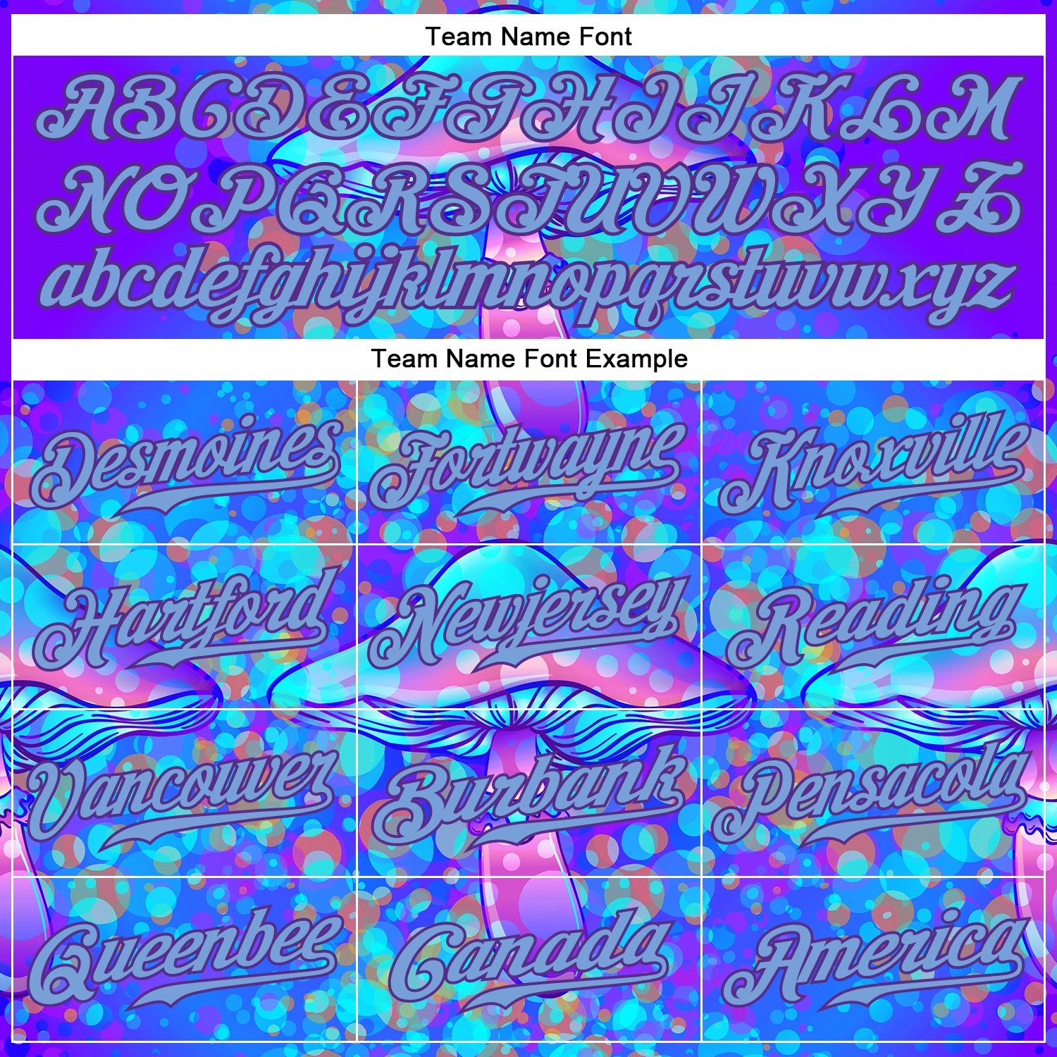 Custom 3D Pattern Design Magic Mushrooms Psychedelic Hallucination Authentic Baseball Jersey view 4