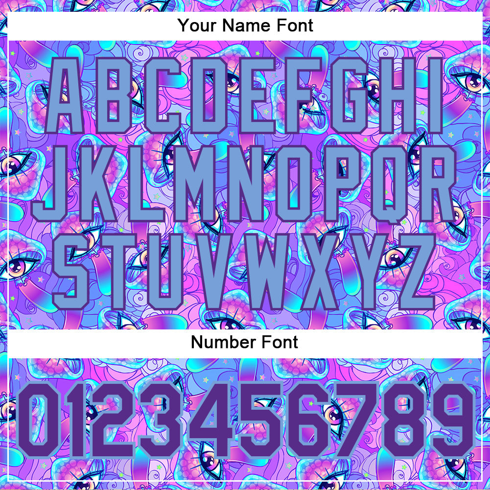 Custom 3D Pattern Design Magic Mushrooms Psychedelic Hallucination Authentic Baseball Jersey view 5