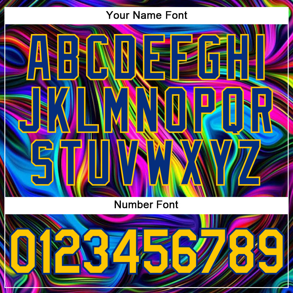 Custom 3D Pattern Design Abstract Colorful Psychedelic Fluid Art Authentic Baseball Jersey view 5