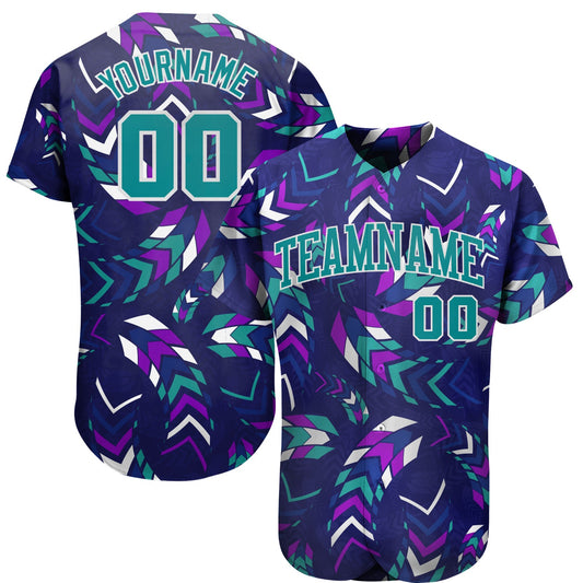 Custom 3D Pattern Design Music Festival Authentic Baseball Jersey - Main View