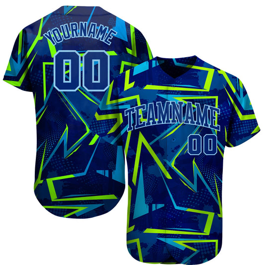 Custom 3D Pattern Design Music Festival Authentic Baseball Jersey - Main View