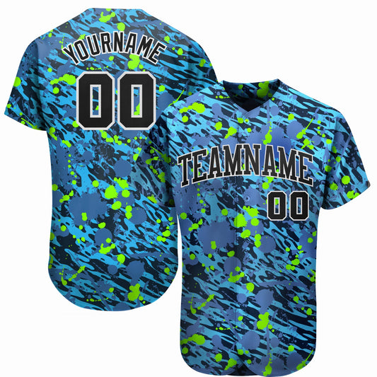 Custom 3D Pattern Design Music Festival Authentic Baseball Jersey - Main View