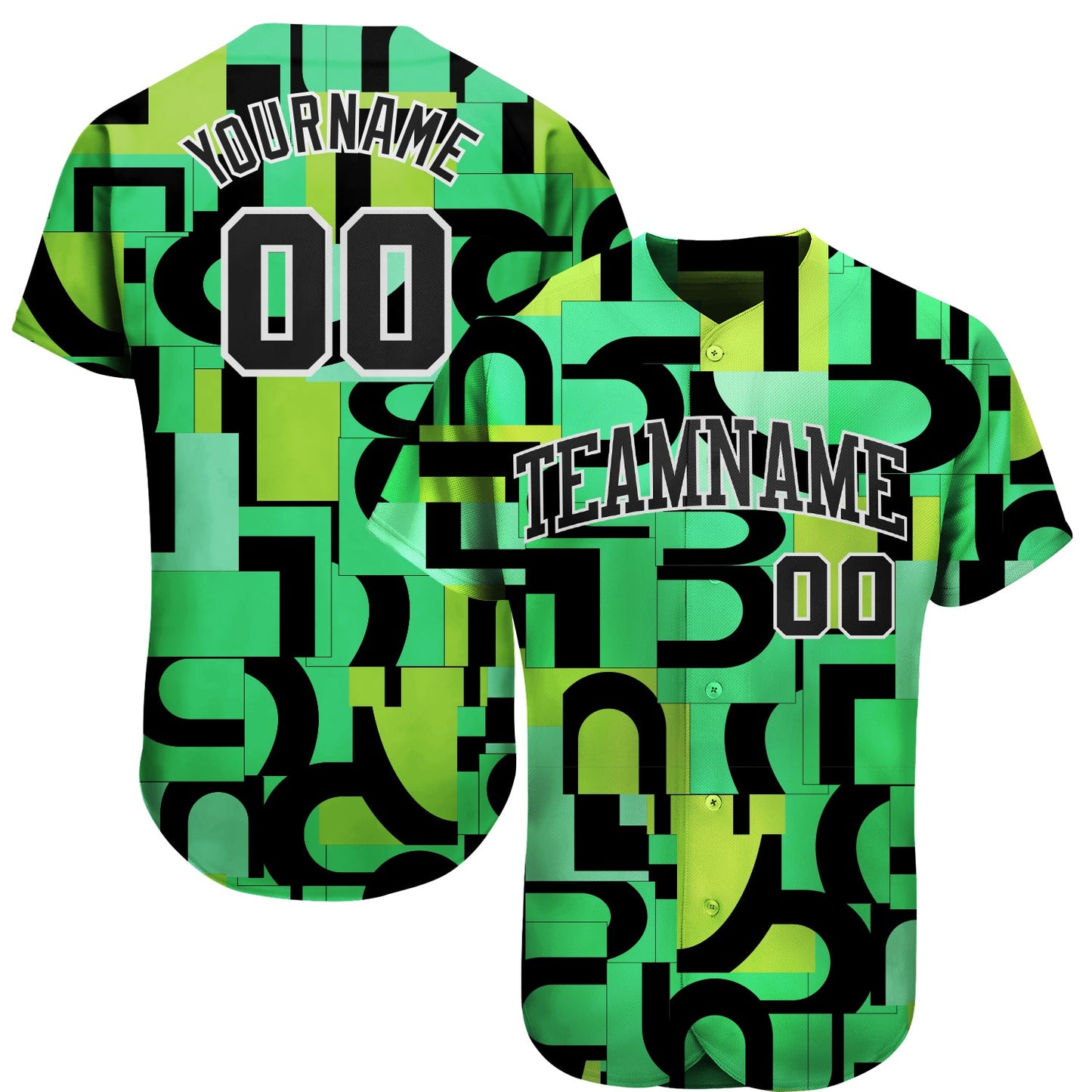 Custom 3D Pattern Design Music Festival Authentic Baseball Jersey - Main View