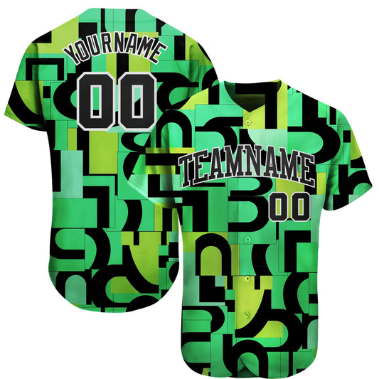 Custom 3D Pattern Design Music Festival Authentic Baseball Jersey - Main View