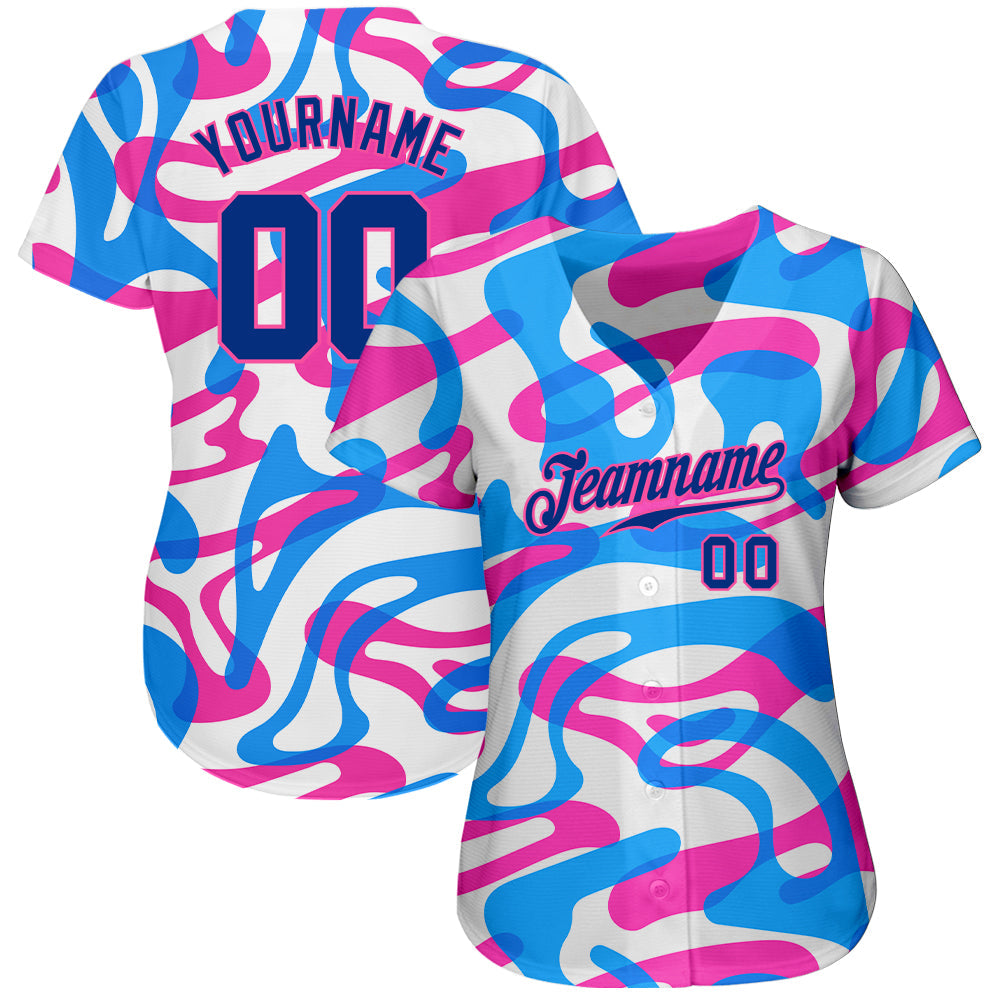 Custom 3D Pattern Design Music Festival Authentic Baseball Jersey view 2