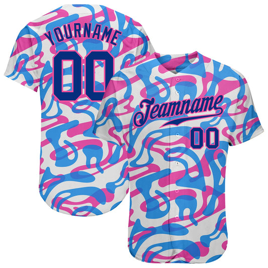 Custom 3D Pattern Design Music Festival Authentic Baseball Jersey - Main View