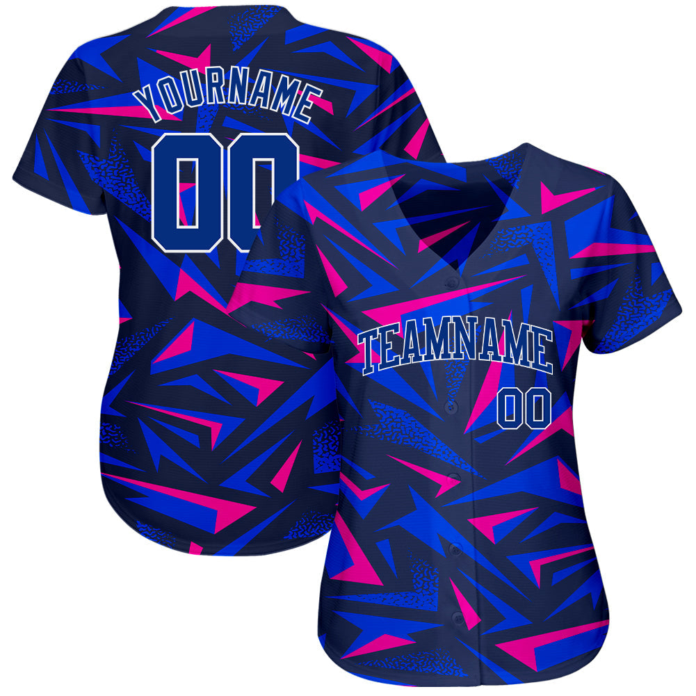 Custom 3D Pattern Design Music Festival Authentic Baseball Jersey view 2