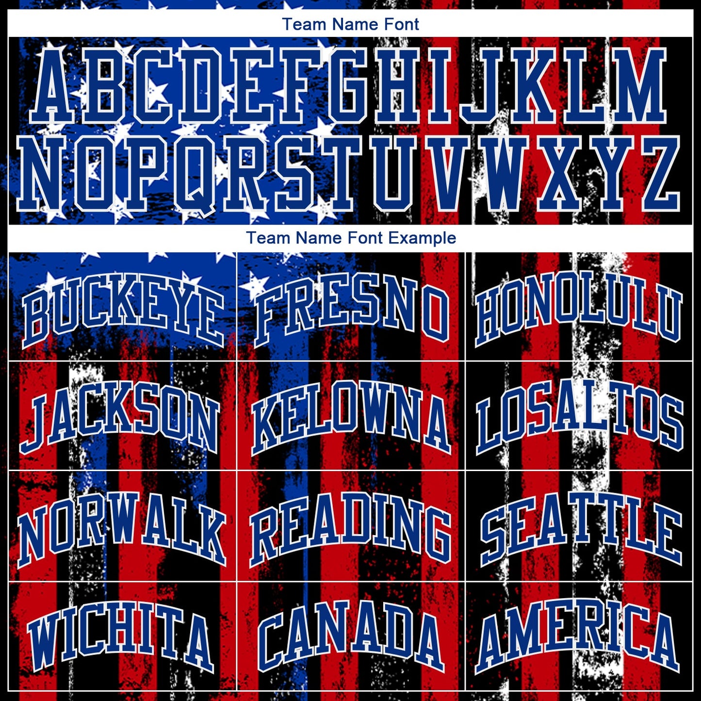 Custom Black Red Royal-White 3D Distressed American Flag Authentic Baseball Jersey view 4