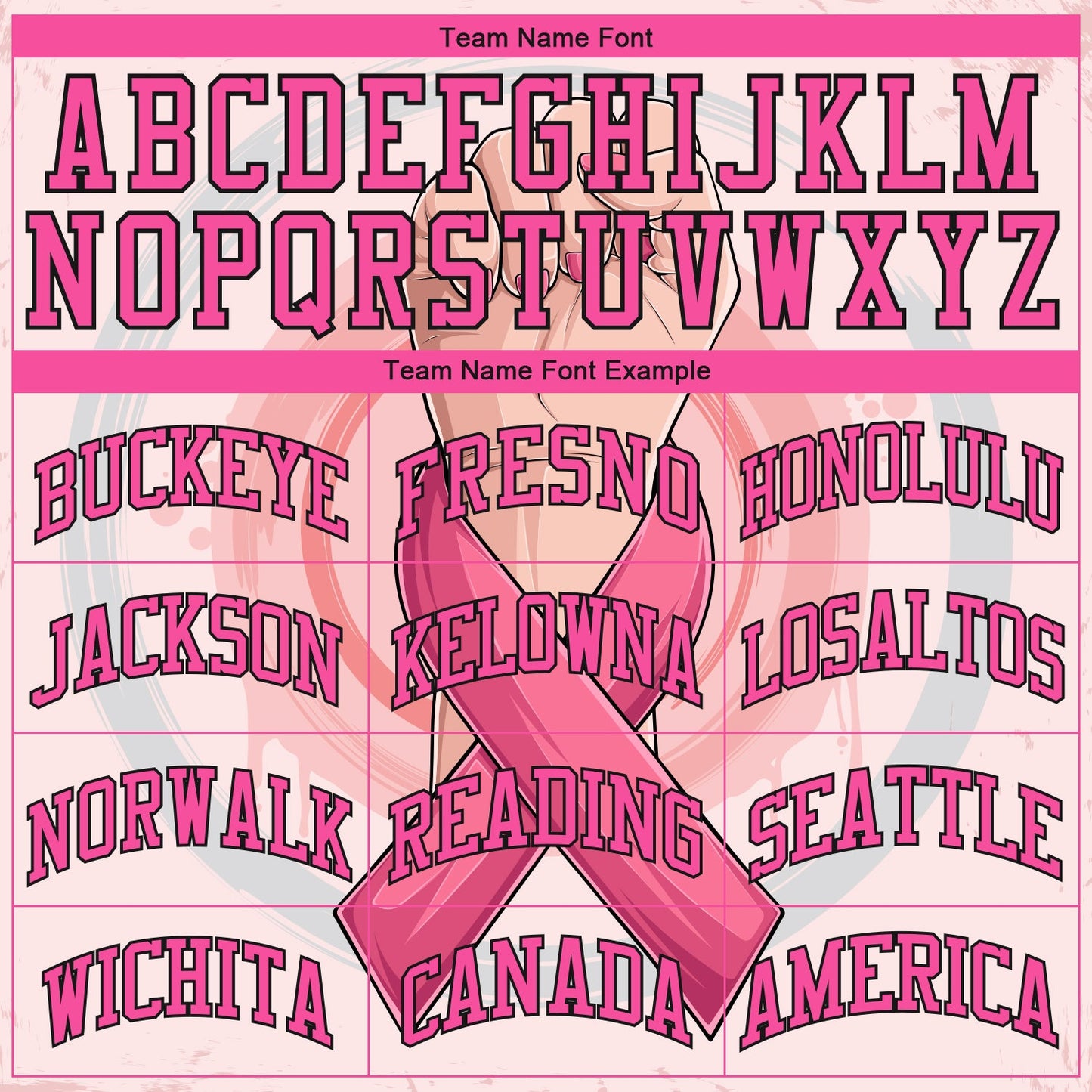 Custom 3D Breast Cancer Awareness Month With Woman Hand And Pink Ribbon Women Health Care Support Authentic Baseball Jersey view 4