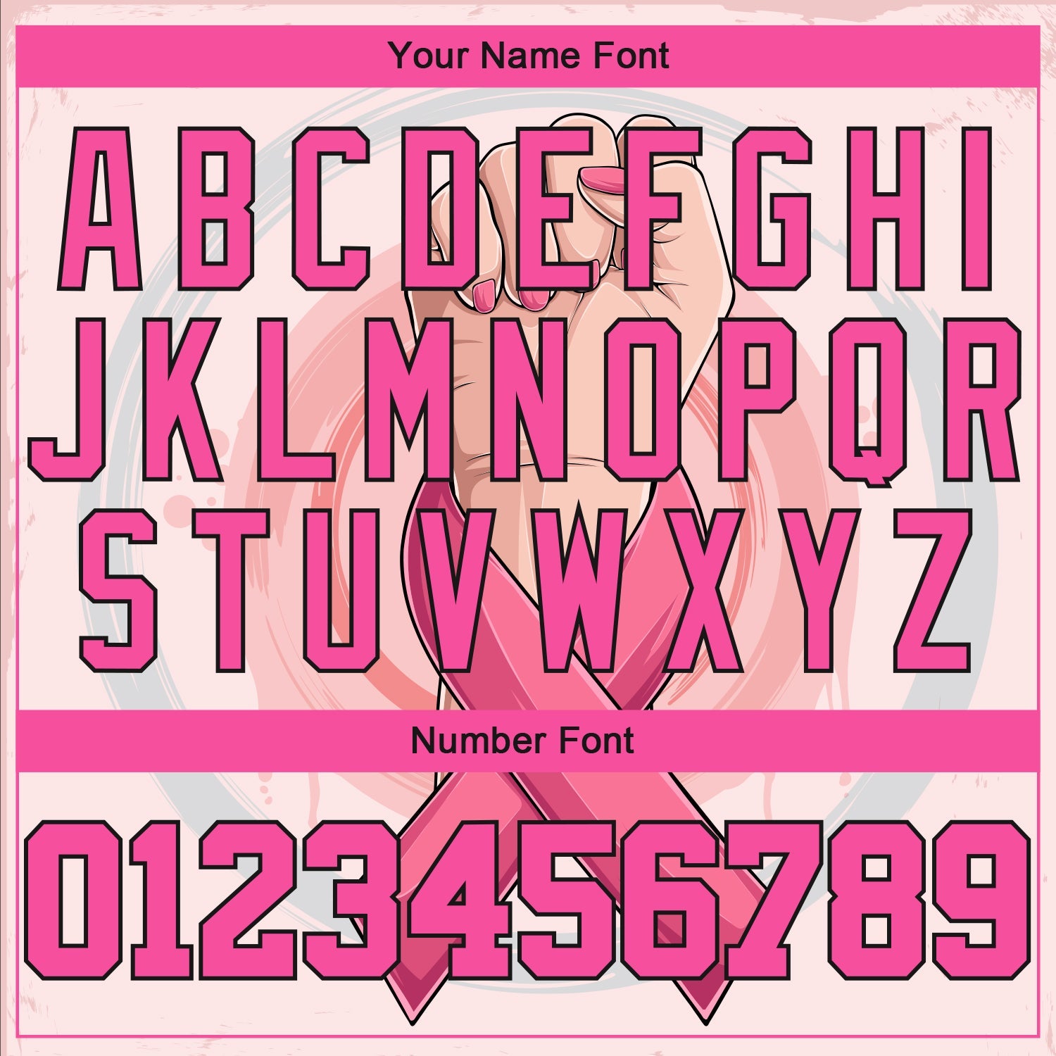 Custom 3D Breast Cancer Awareness Month With Woman Hand And Pink Ribbon Women Health Care Support Authentic Baseball Jersey view 5