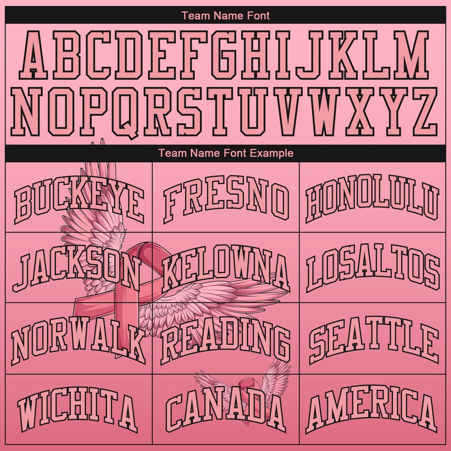 Custom 3D Pink Ribbon With Angel Wings Breast Cancer Awareness Month Women Health Care Support Authentic Baseball Jersey view 4