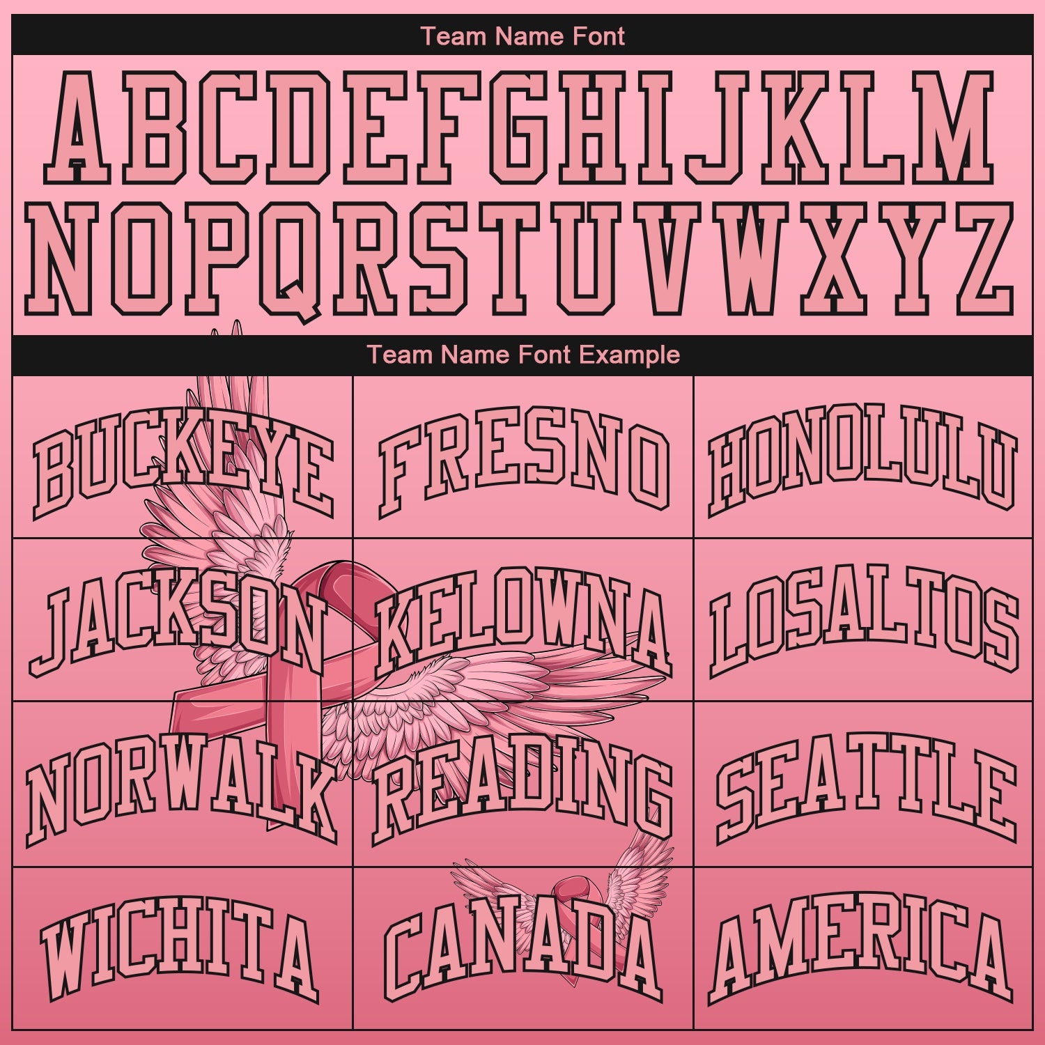 Custom 3D Pink Ribbon With Angel Wings Breast Cancer Awareness Month Women Health Care Support Authentic Baseball Jersey view 4