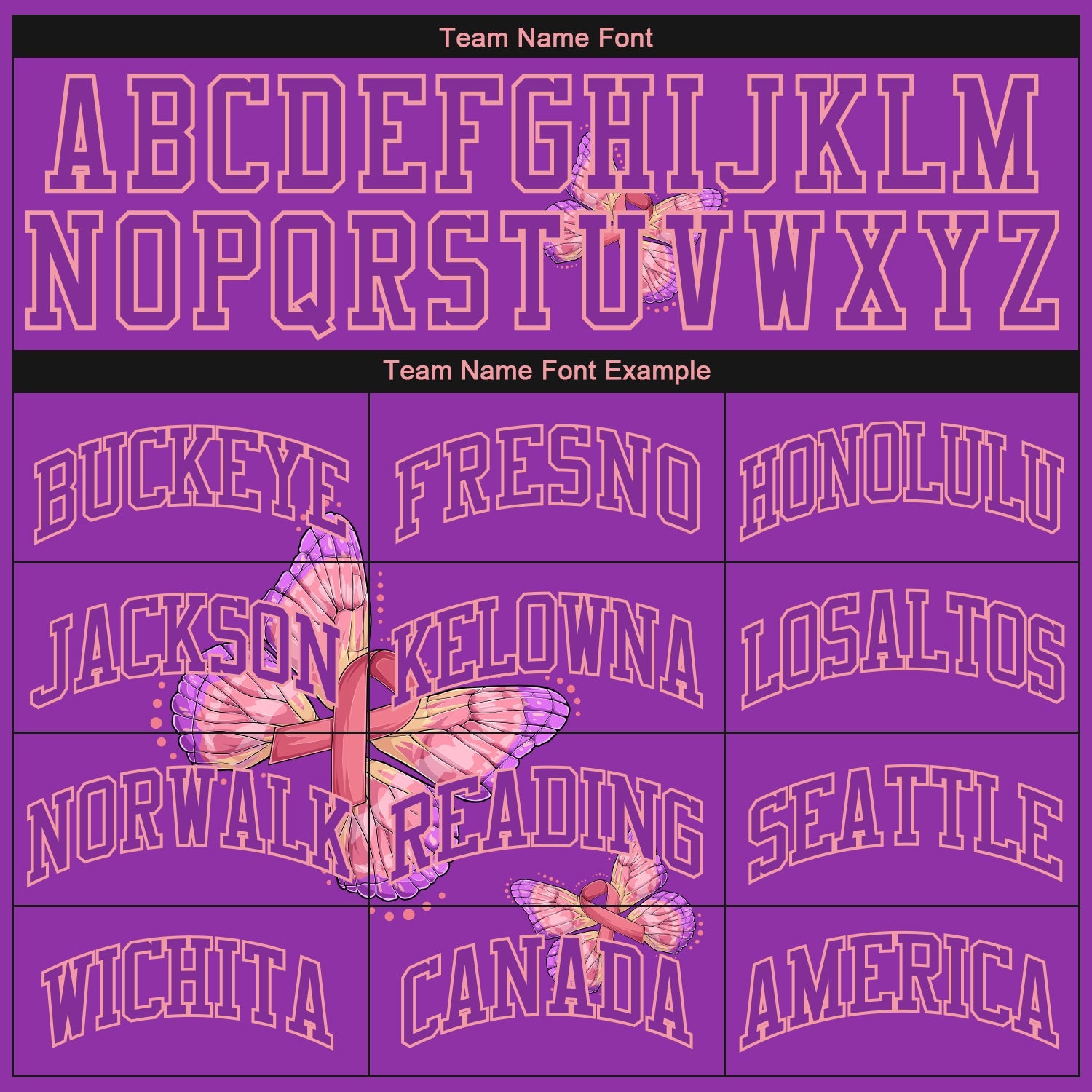 Custom 3D Pink Ribbon With Butterfly Wings Breast Cancer Awareness Month Women Health Care Support Authentic Baseball Jersey view 4