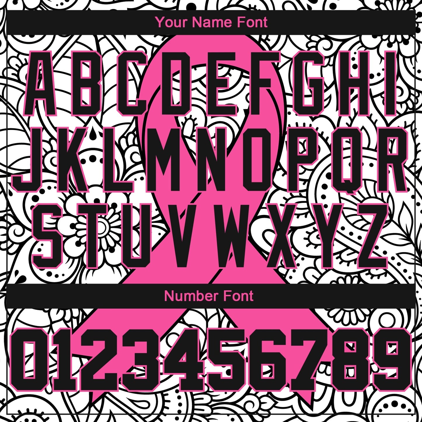 Custom 3D Pink Ribbon Breast Cancer Awareness Month Women Health Care Support Authentic Baseball Jersey view 5