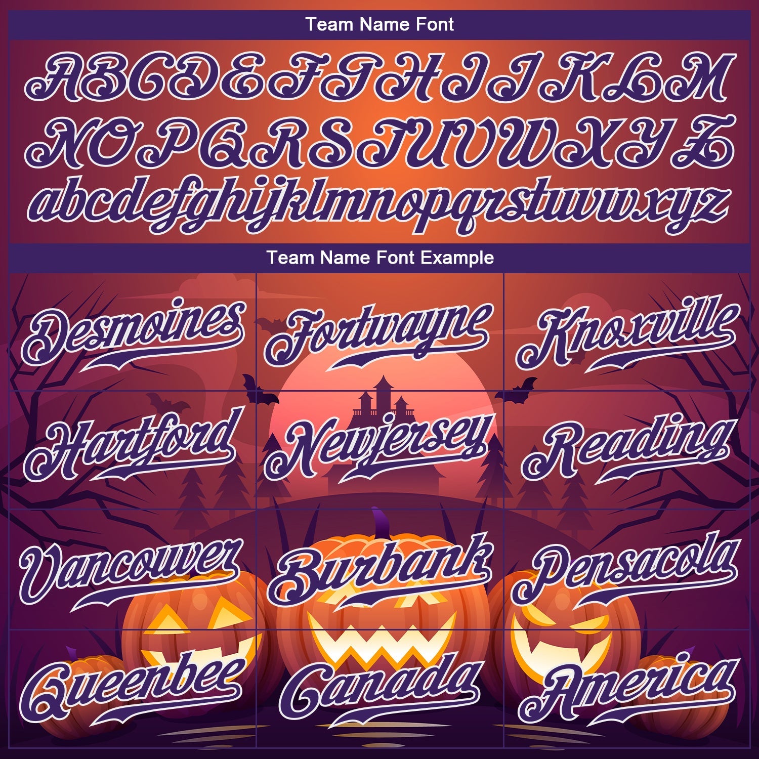 Custom 3D Pattern Halloween Pumpkins Horror Night Authentic Baseball Jersey view 4
