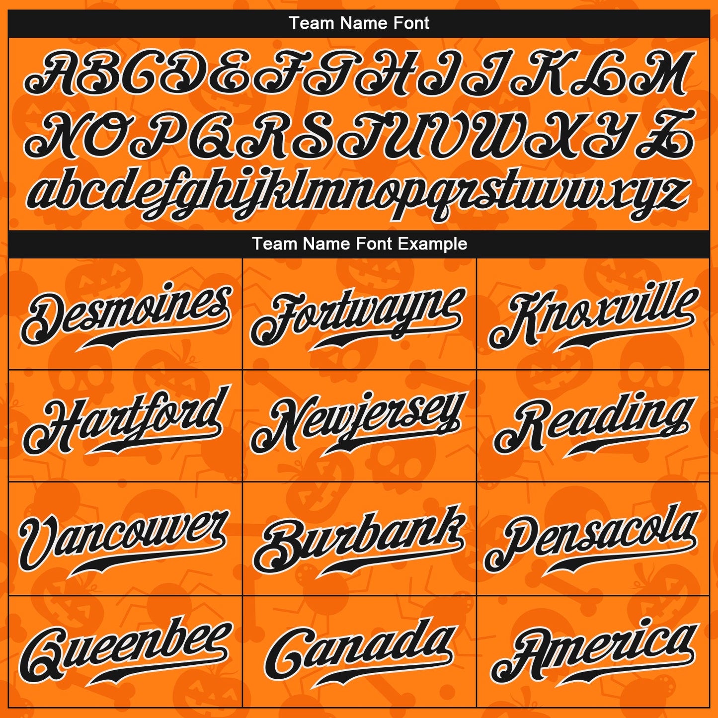 Custom 3D Pattern Halloween Pumpkins Skulls Candies Spiders Authentic Baseball Jersey view 4