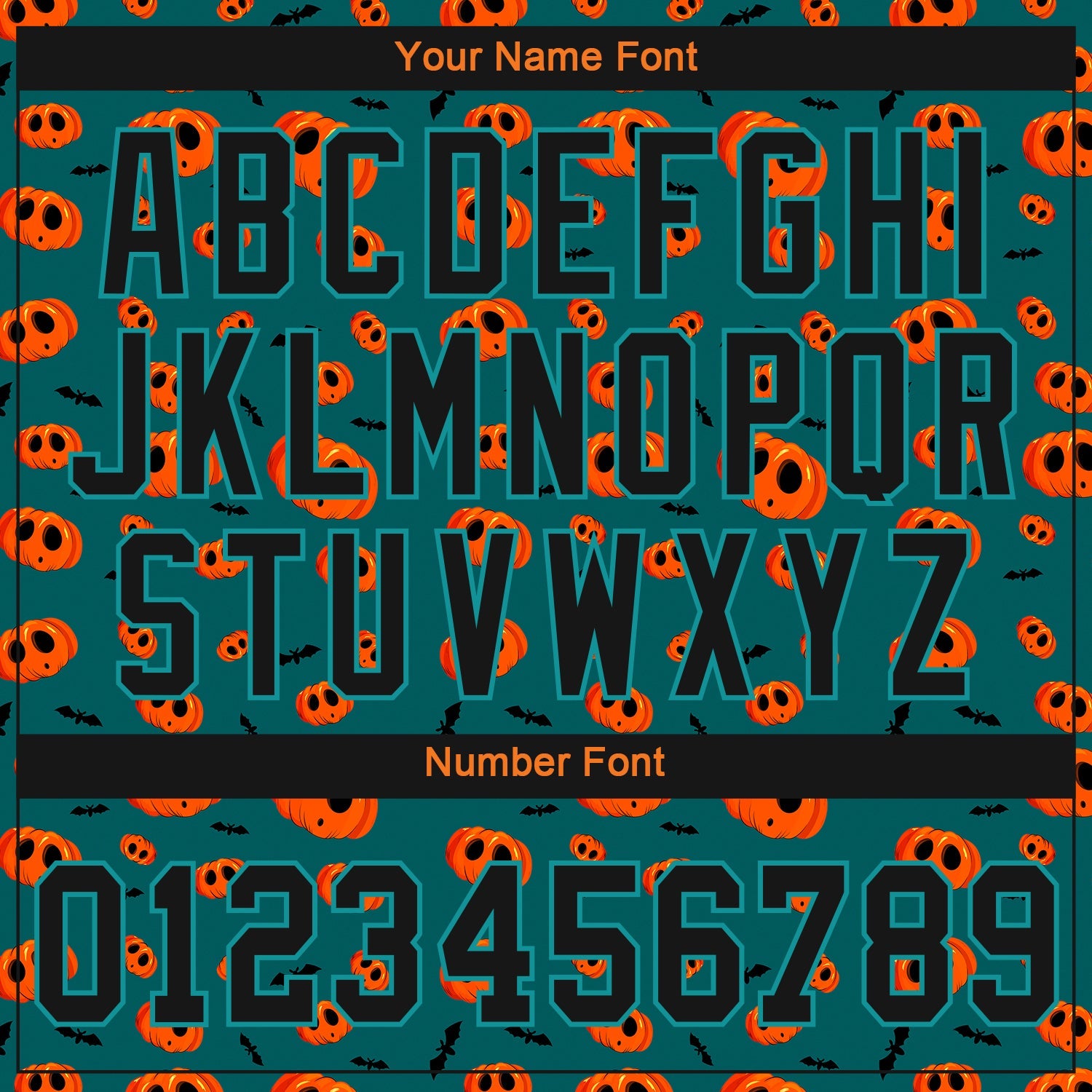 Custom 3D Pattern Halloween Pumpkins Authentic Baseball Jersey view 5