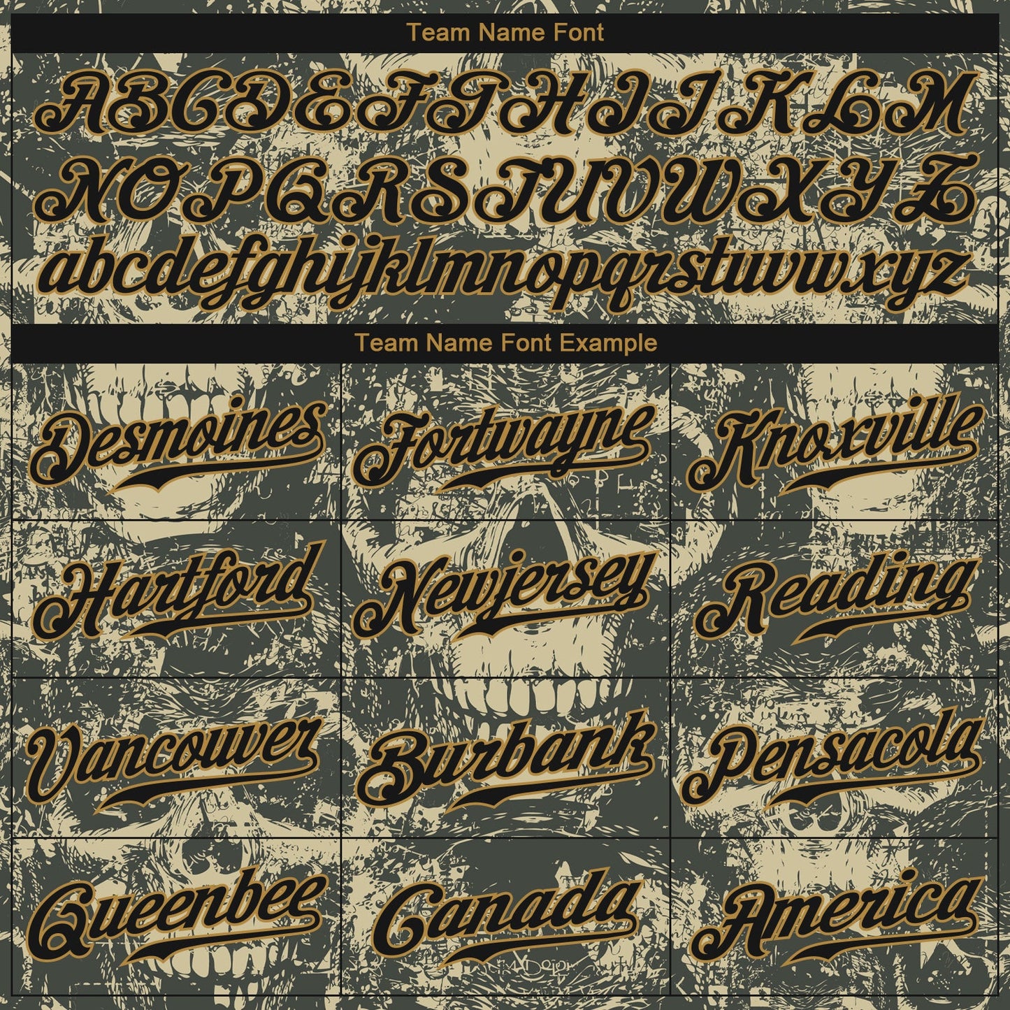 Custom 3D Pattern Halloween Skulls Authentic Baseball Jersey view 4