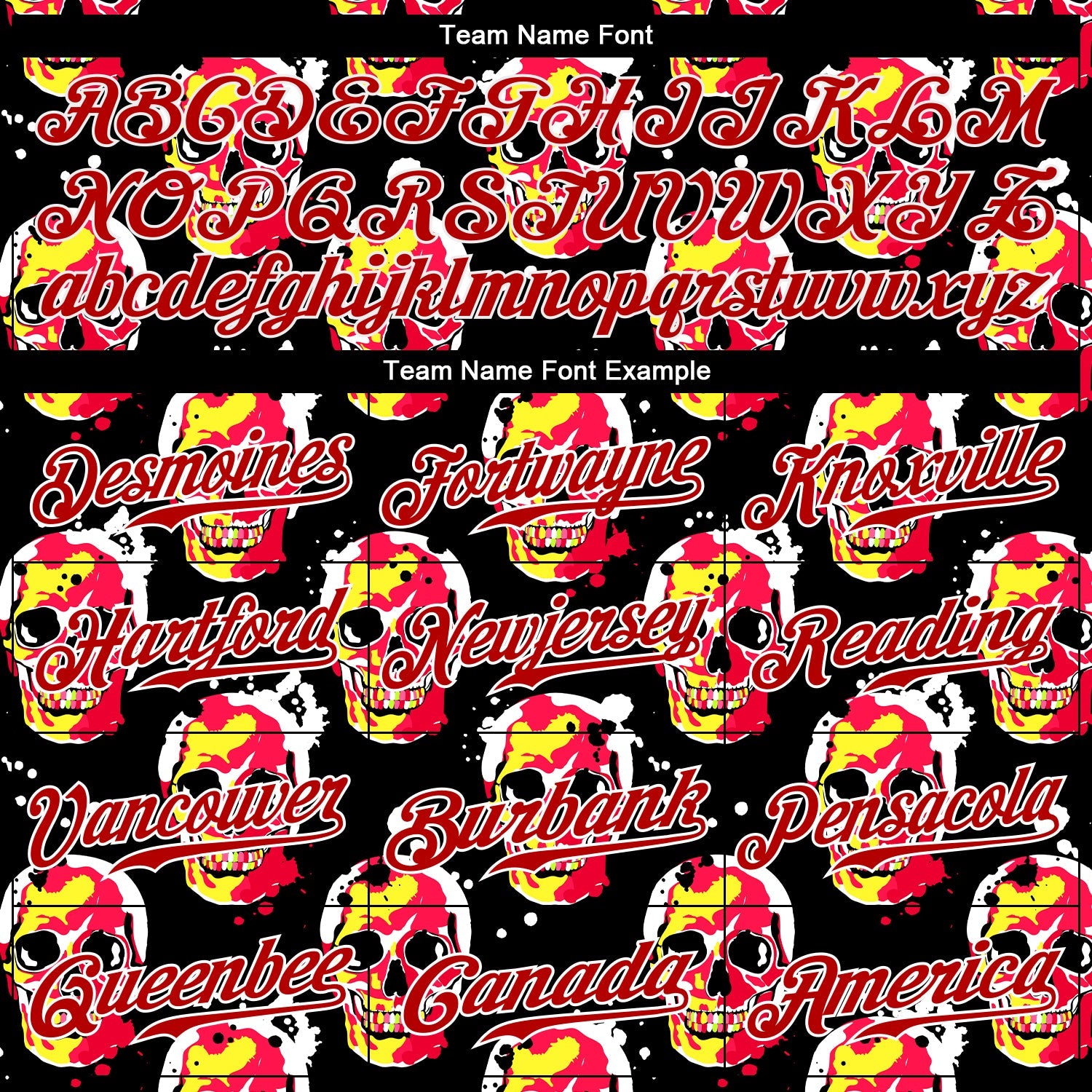 Custom 3D Pattern Halloween Skulls Authentic Baseball Jersey view 4