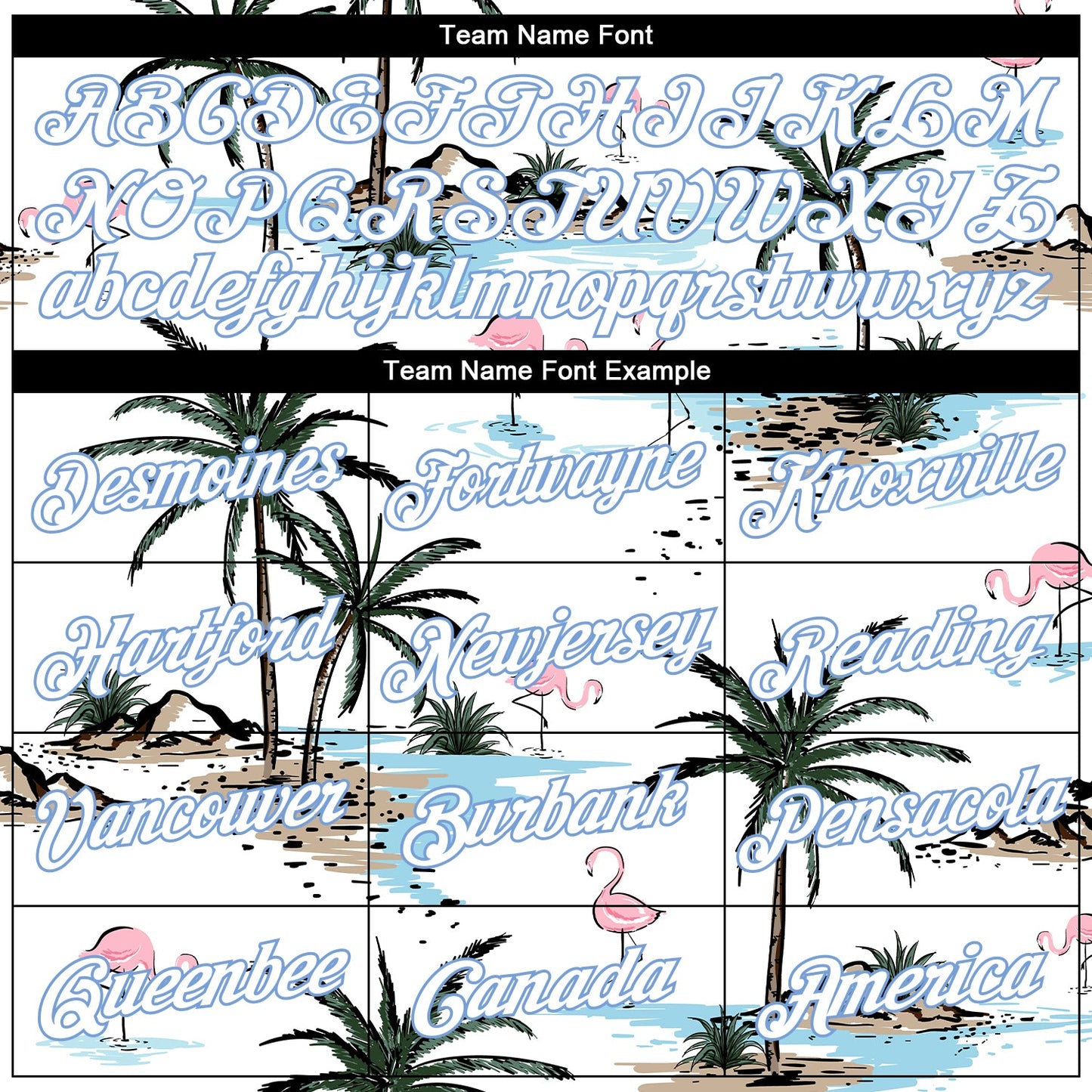 Custom Stitched White White-Light Blue 3D Pattern Design Hawaii Palm Trees Sports Pullover Sweatshirt Hoodie view 3