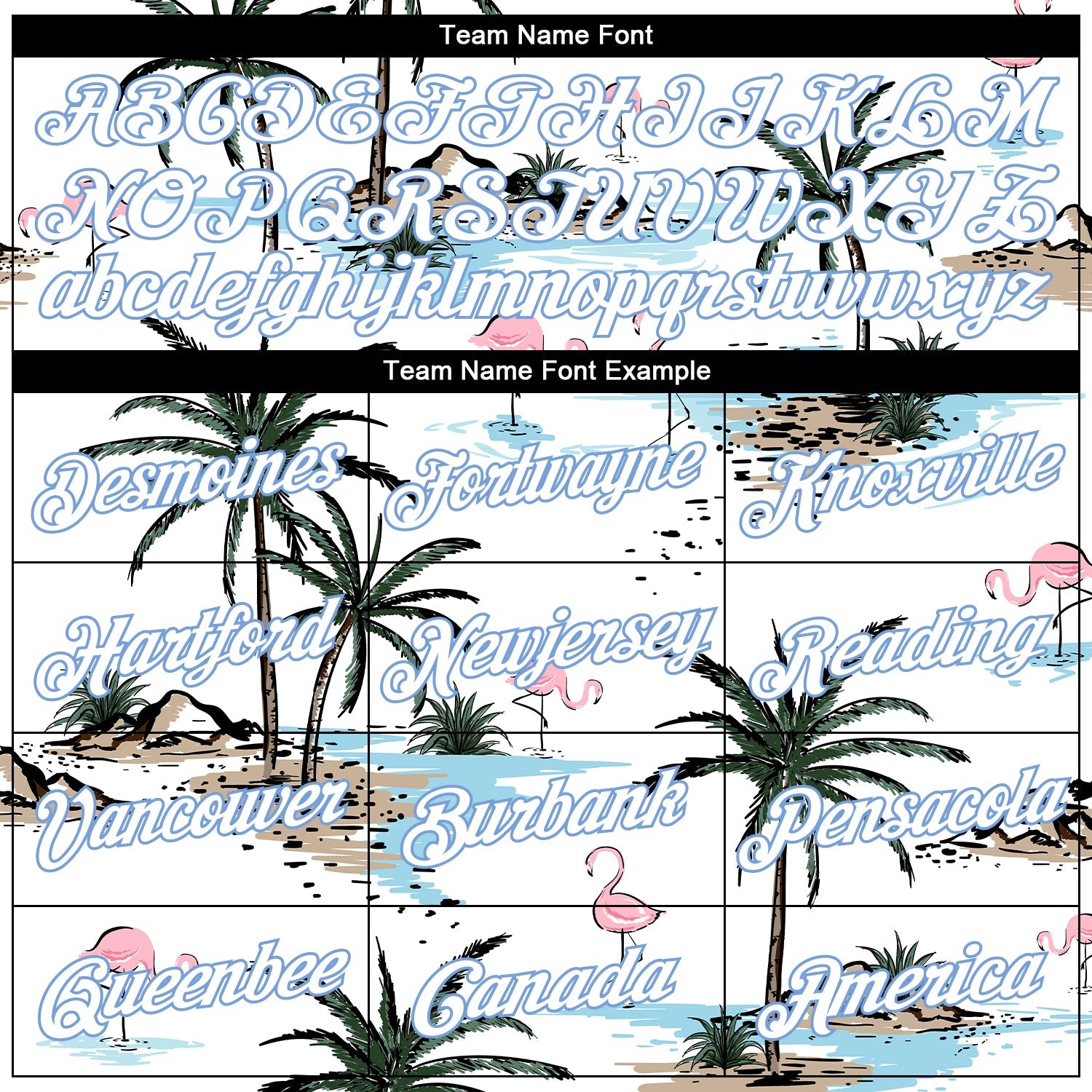 Custom Stitched White White-Light Blue 3D Pattern Design Hawaii Palm Trees Sports Pullover Sweatshirt Hoodie view 3