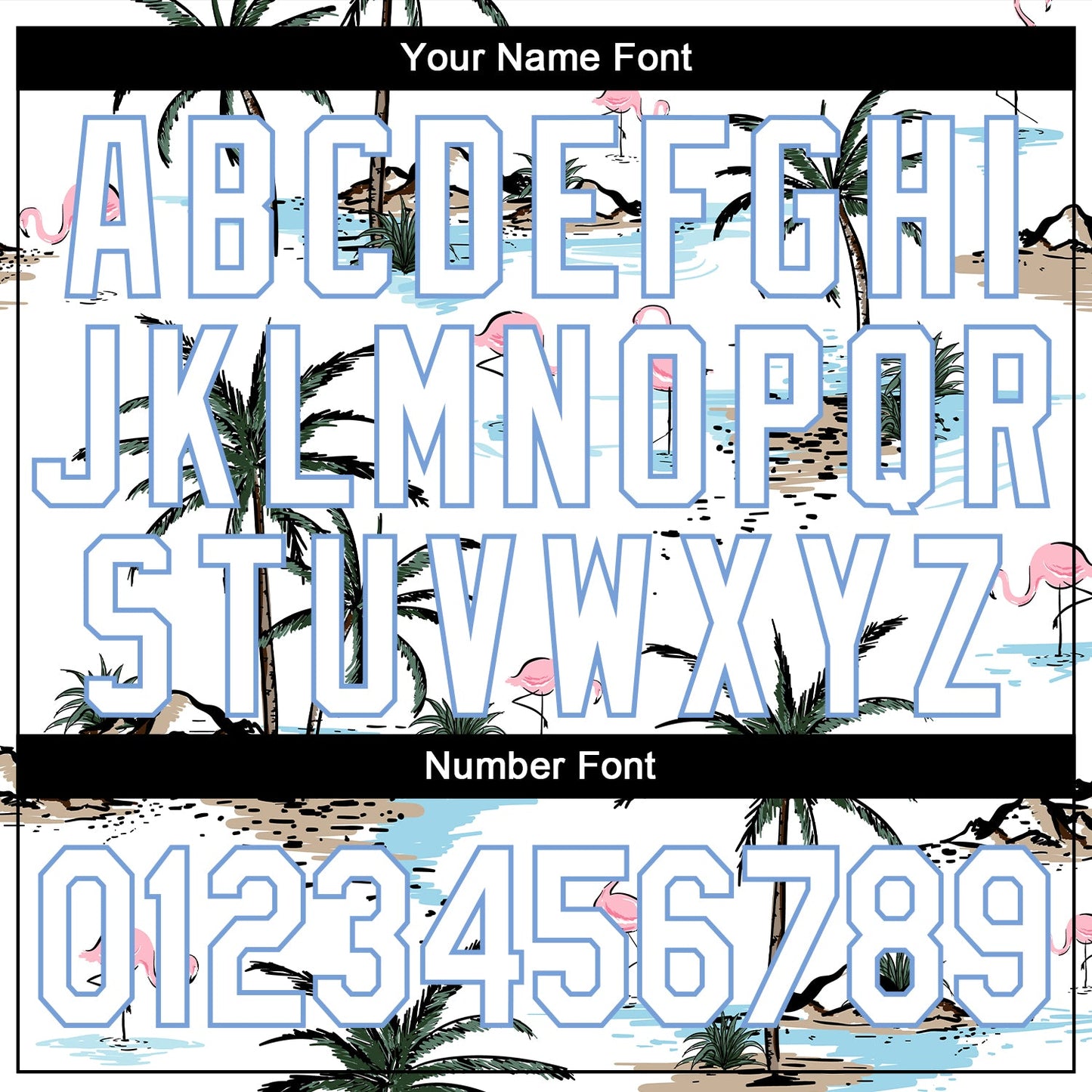 Custom Stitched White White-Light Blue 3D Pattern Design Hawaii Palm Trees Sports Pullover Sweatshirt Hoodie view 4