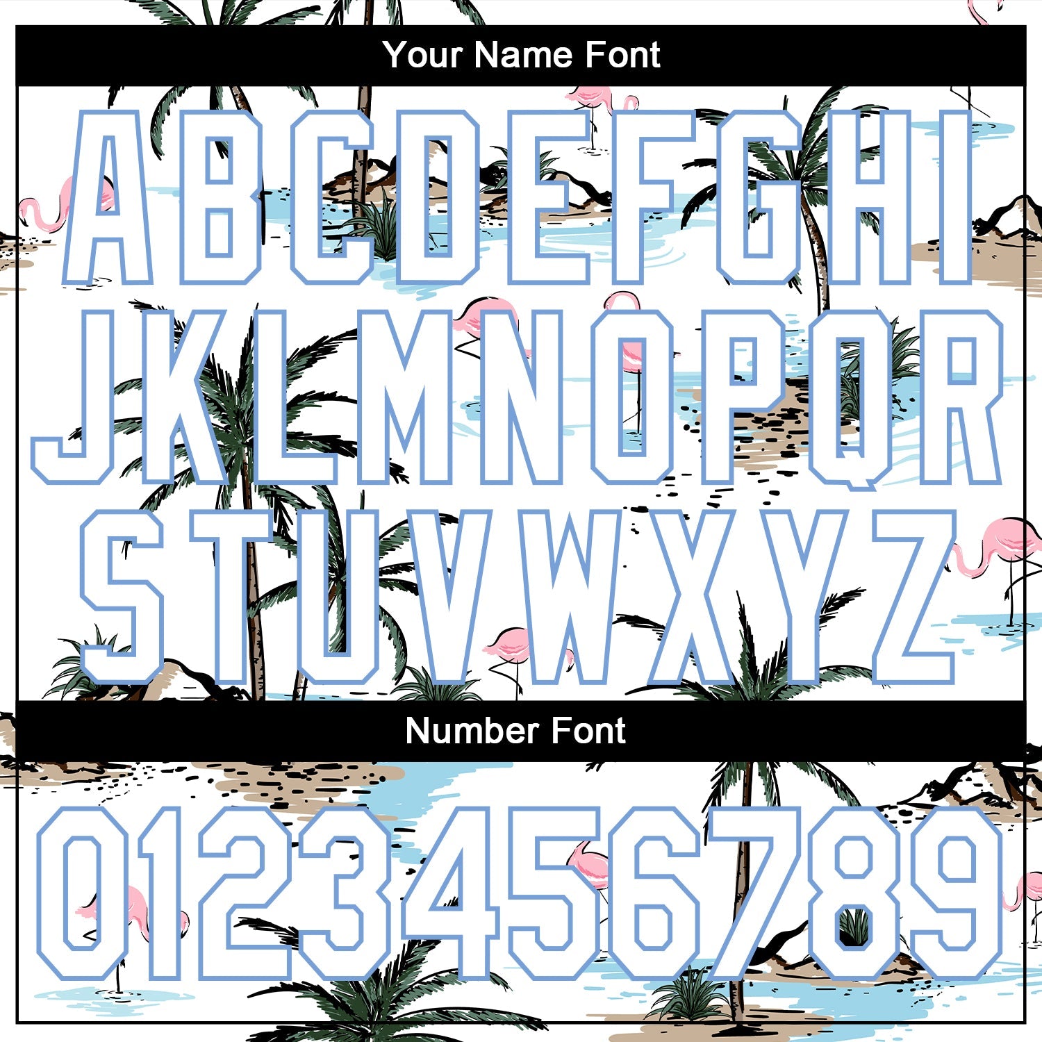 Custom Stitched White White-Light Blue 3D Pattern Design Hawaii Palm Trees Sports Pullover Sweatshirt Hoodie view 4