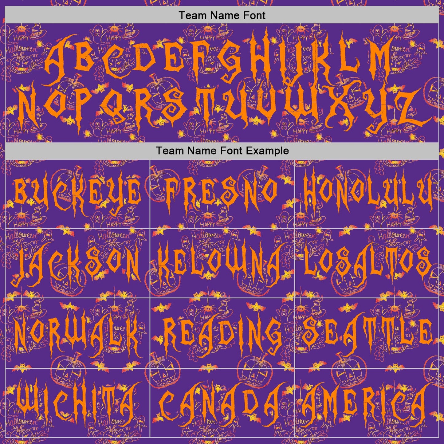 Custom Purple Bay Orange 3D Halloween Pumpkin Bat Doodle Party Costume Ideas Sports Pullover Sweatshirt Hoodie view 3