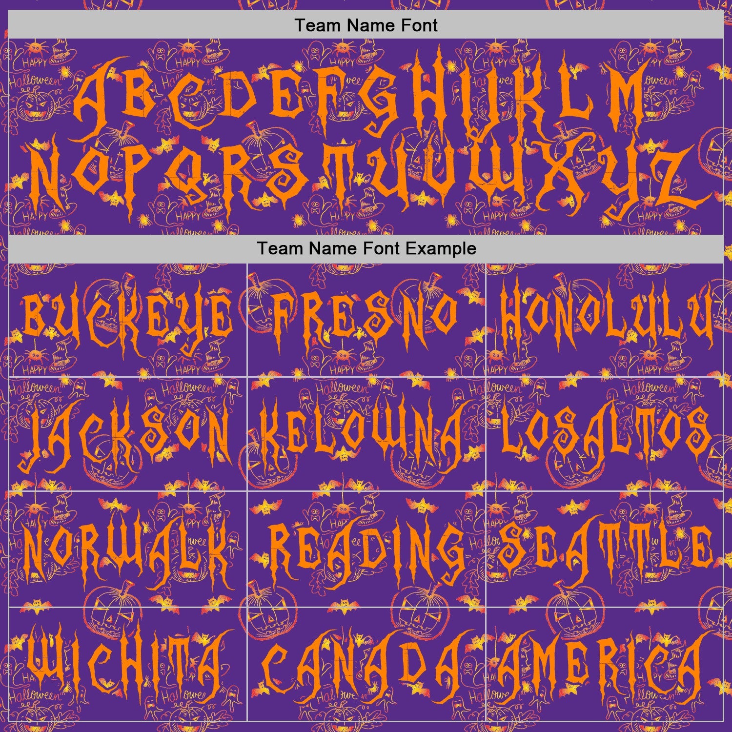 Custom Purple Bay Orange 3D Halloween Pumpkin Bat Doodle Party Costume Ideas Sports Pullover Sweatshirt Hoodie view 3