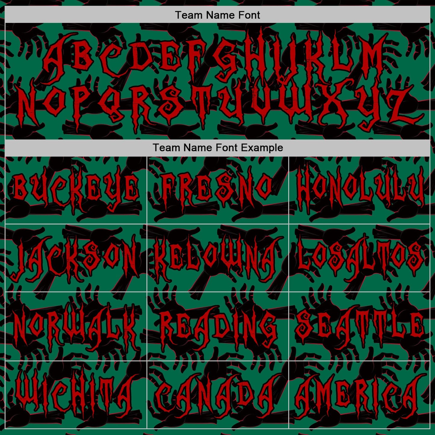 Custom Kelly Green Red-Black 3D Halloween Horror Night Trick Treat Party Costume Ideas Sports Pullover Sweatshirt Hoodie view 3