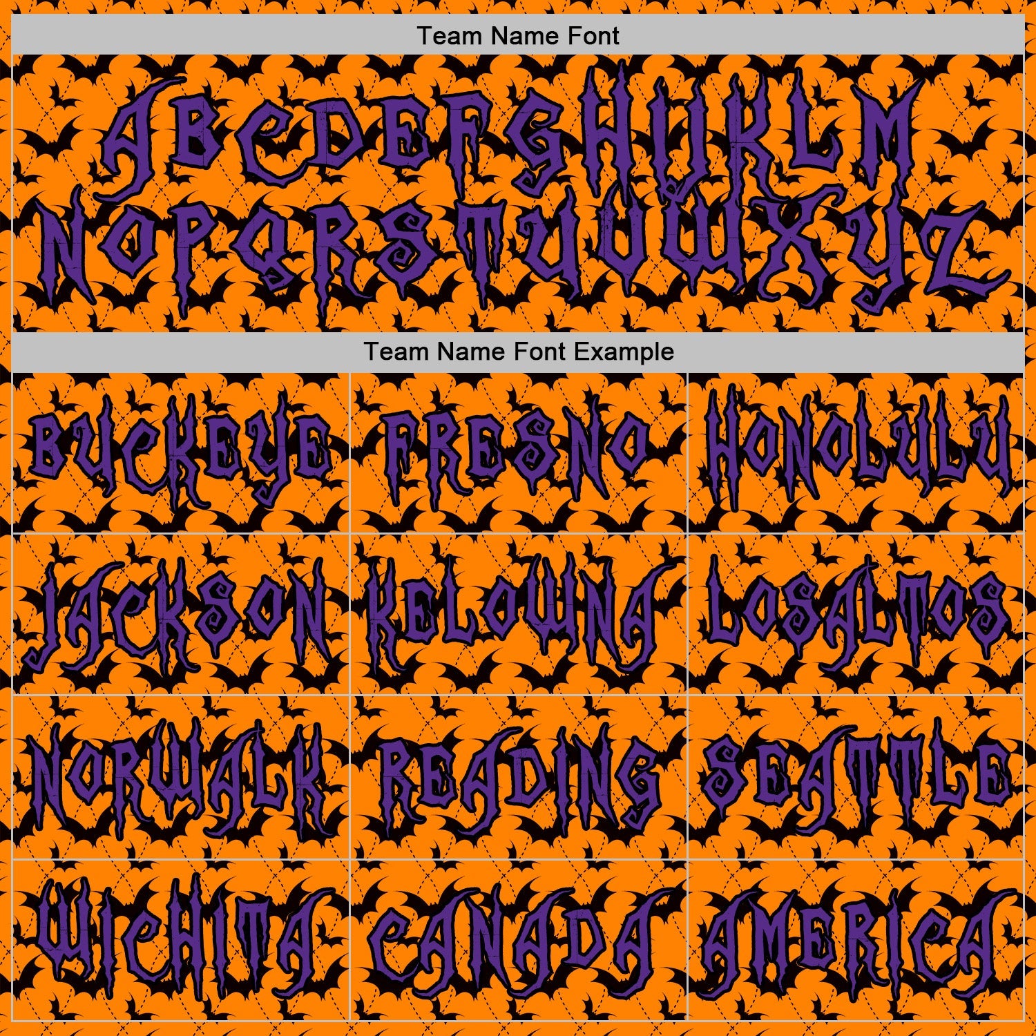 Custom Bay Orange Purple-Black 3D Halloween Bat Party Costume Ideas Sports Pullover Sweatshirt Hoodie view 3