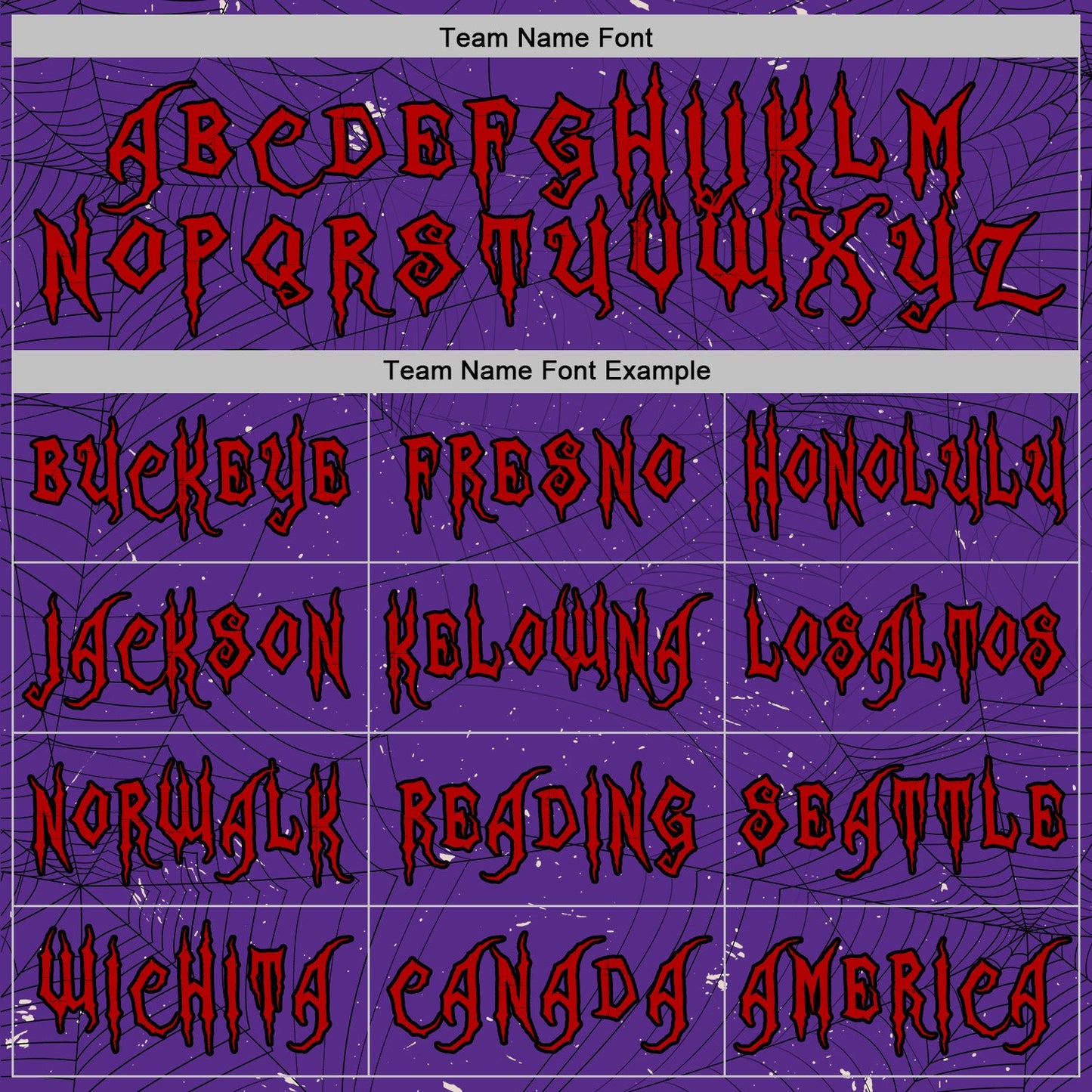 Custom Purple Red-Black 3D Halloween Spider Net Horror Night Trick Treat Party Costume Ideas Sports Pullover Sweatshirt Hoodie view 3
