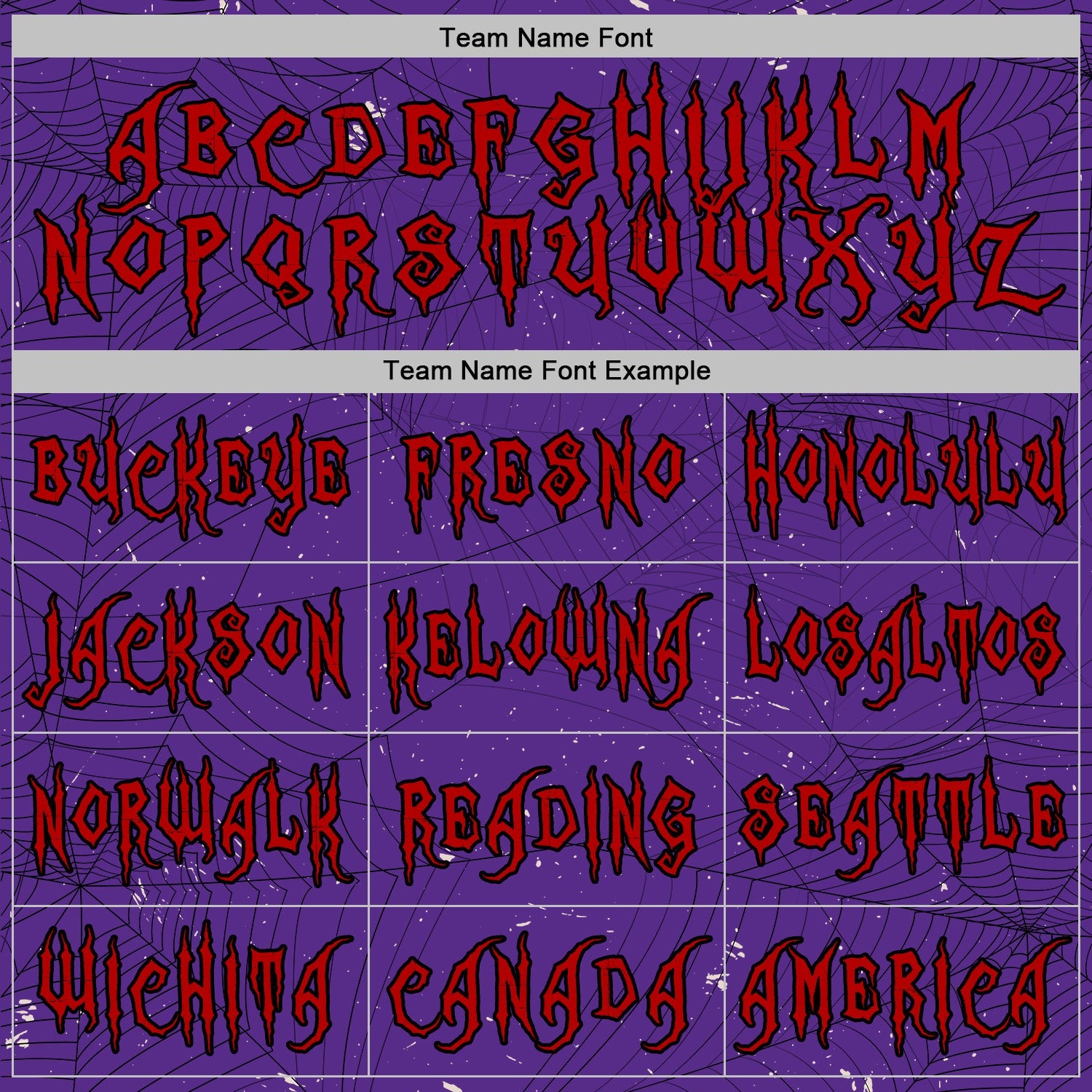 Custom Purple Red-Black 3D Halloween Spider Net Horror Night Trick Treat Party Costume Ideas Sports Pullover Sweatshirt Hoodie view 3