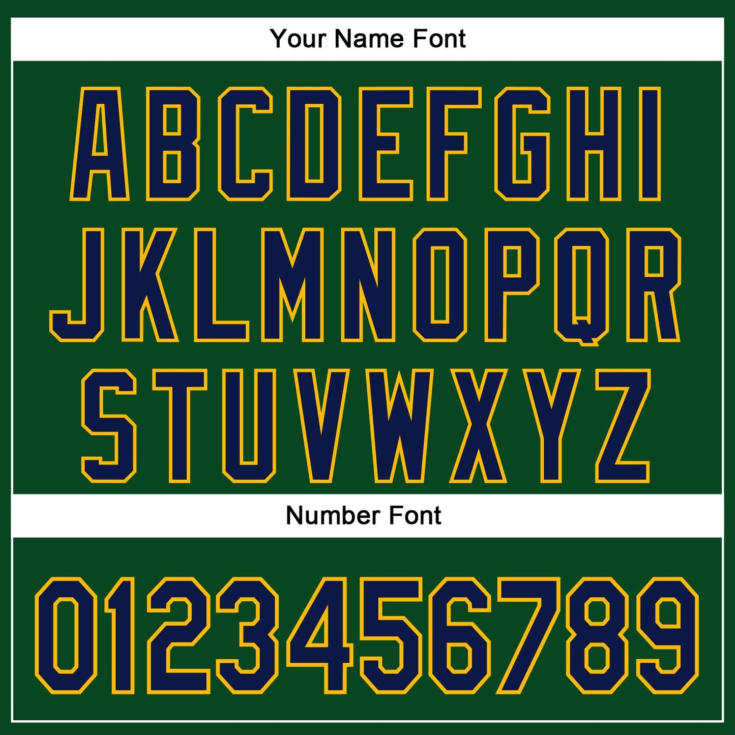 Custom Stitched Green Navy-Gold 3D Pattern Design Sportswear Pullover Sweatshirt Hoodie view 4