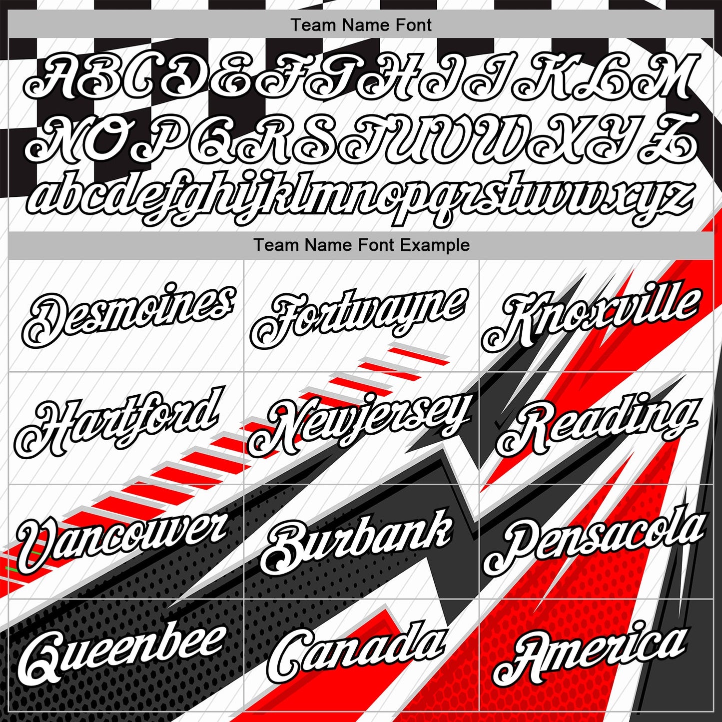 Custom White Black-Red 3D Pattern Design Formula Auto Car Racing Motorsport Sports Pullover Sweatshirt Hoodie view 3