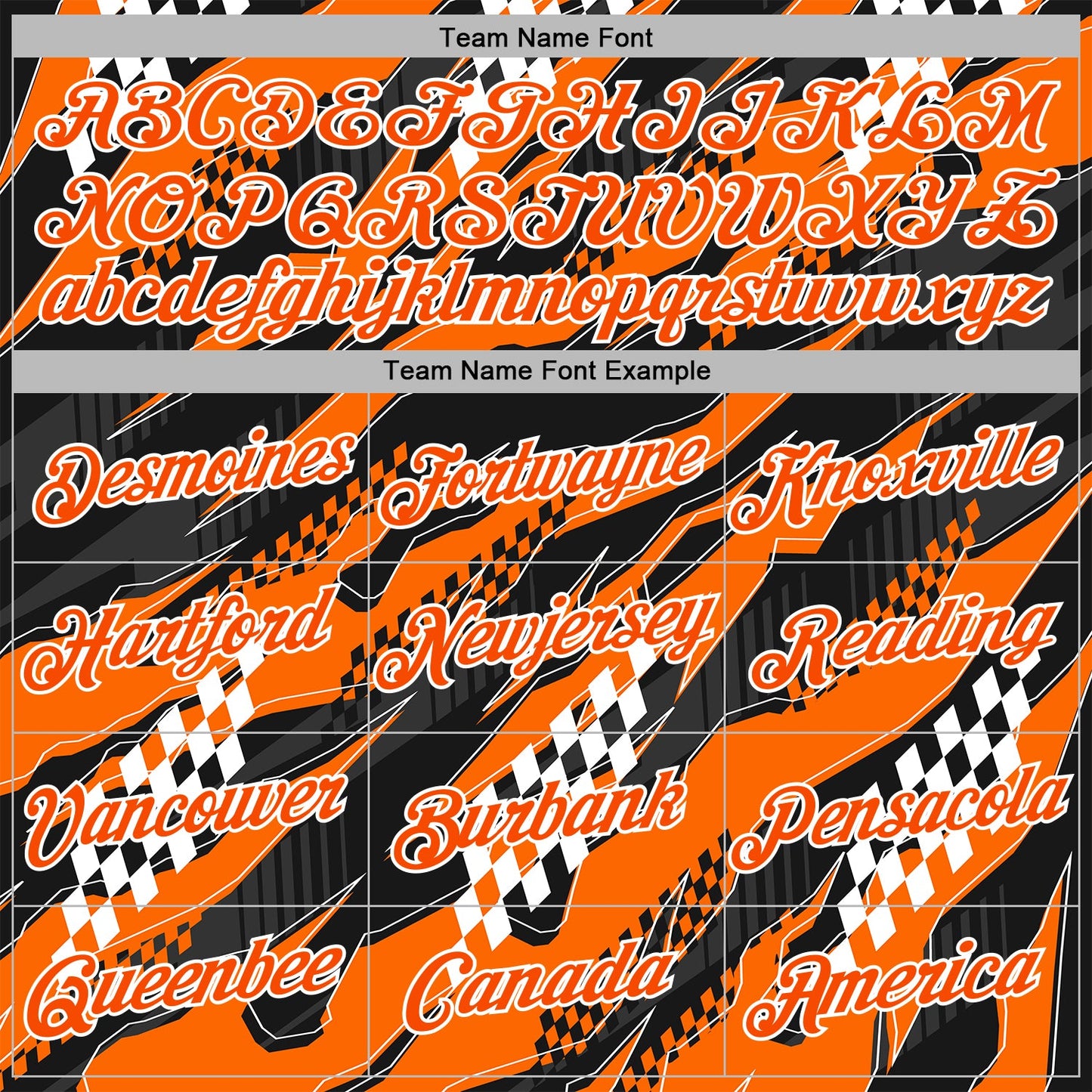 Custom Orange Black-White 3D Pattern Design Formula Auto Car Racing Motorsport Sports Pullover Sweatshirt Hoodie view 3