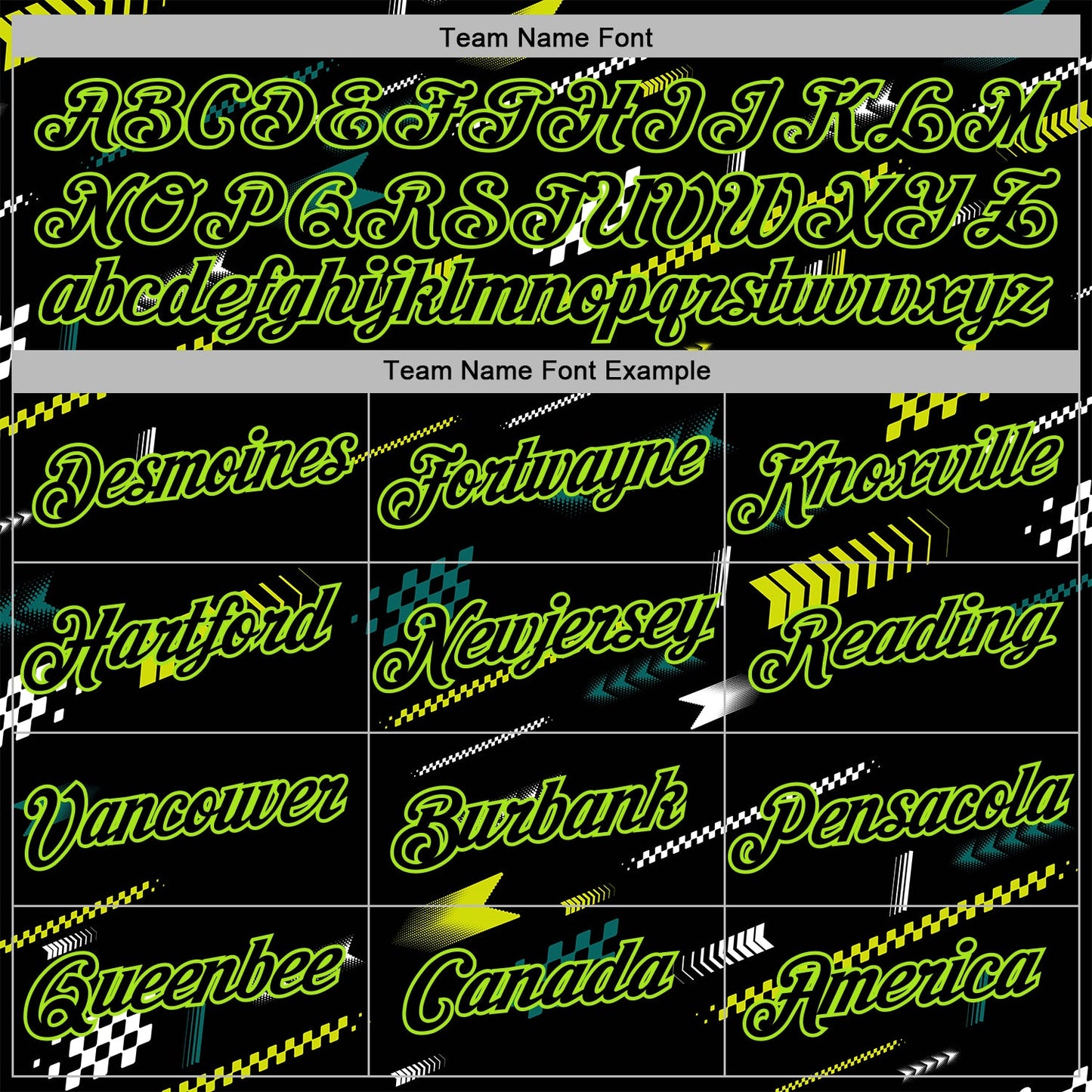 Custom Black Neon Green-White 3D Pattern Design Formula Auto Car Racing Motorsport Sports Pullover Sweatshirt Hoodie view 3