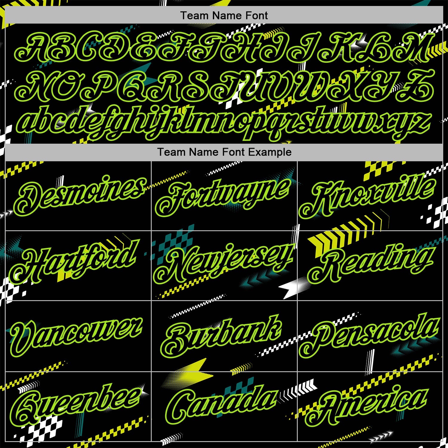 Custom Black Neon Green-White 3D Pattern Design Formula Auto Car Racing Motorsport Sports Pullover Sweatshirt Hoodie view 3